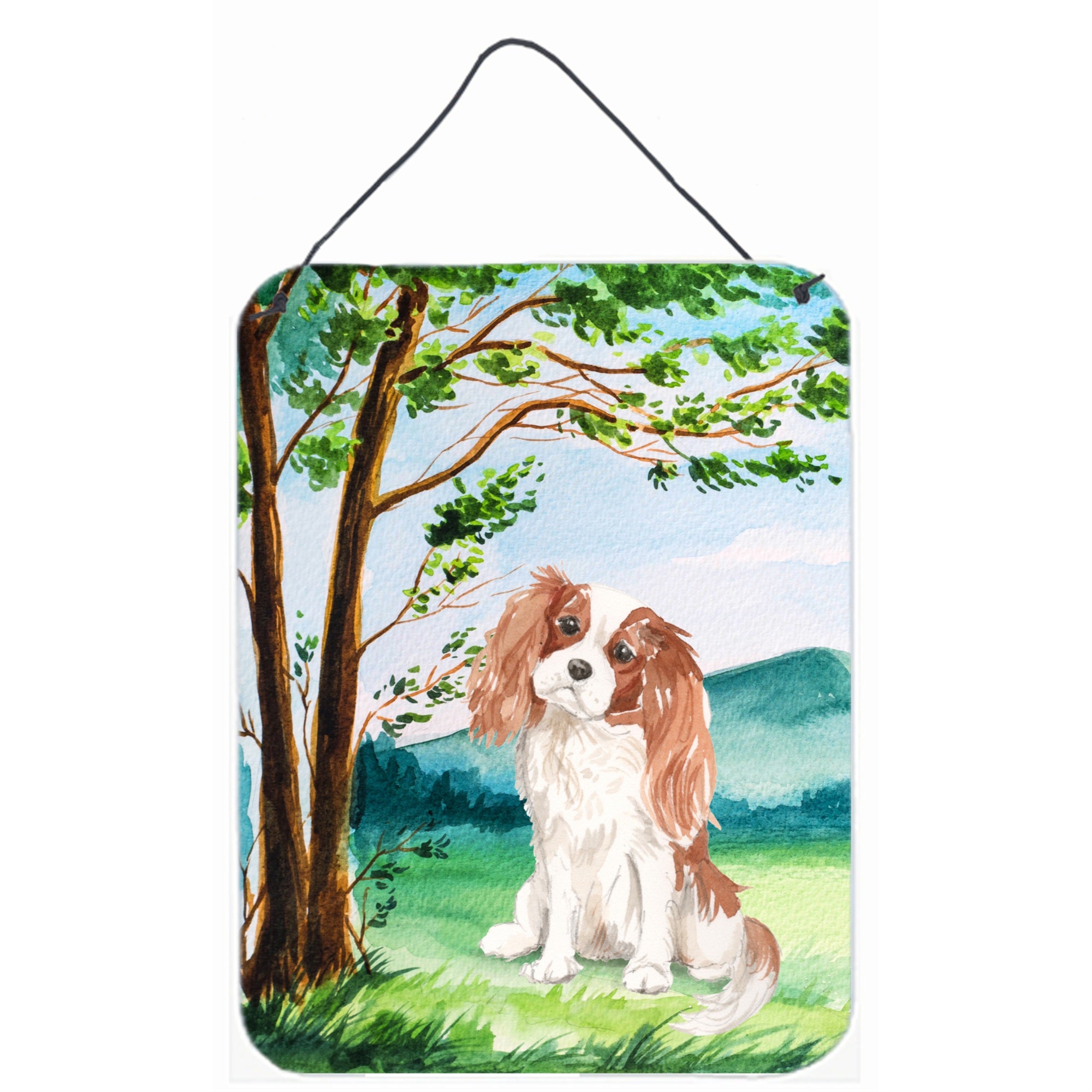 'Caroline'S Treasures Under The Tree Blenheim Cavalier Spaniel Door Hanging Prints Wall-Decor, Multicolor''