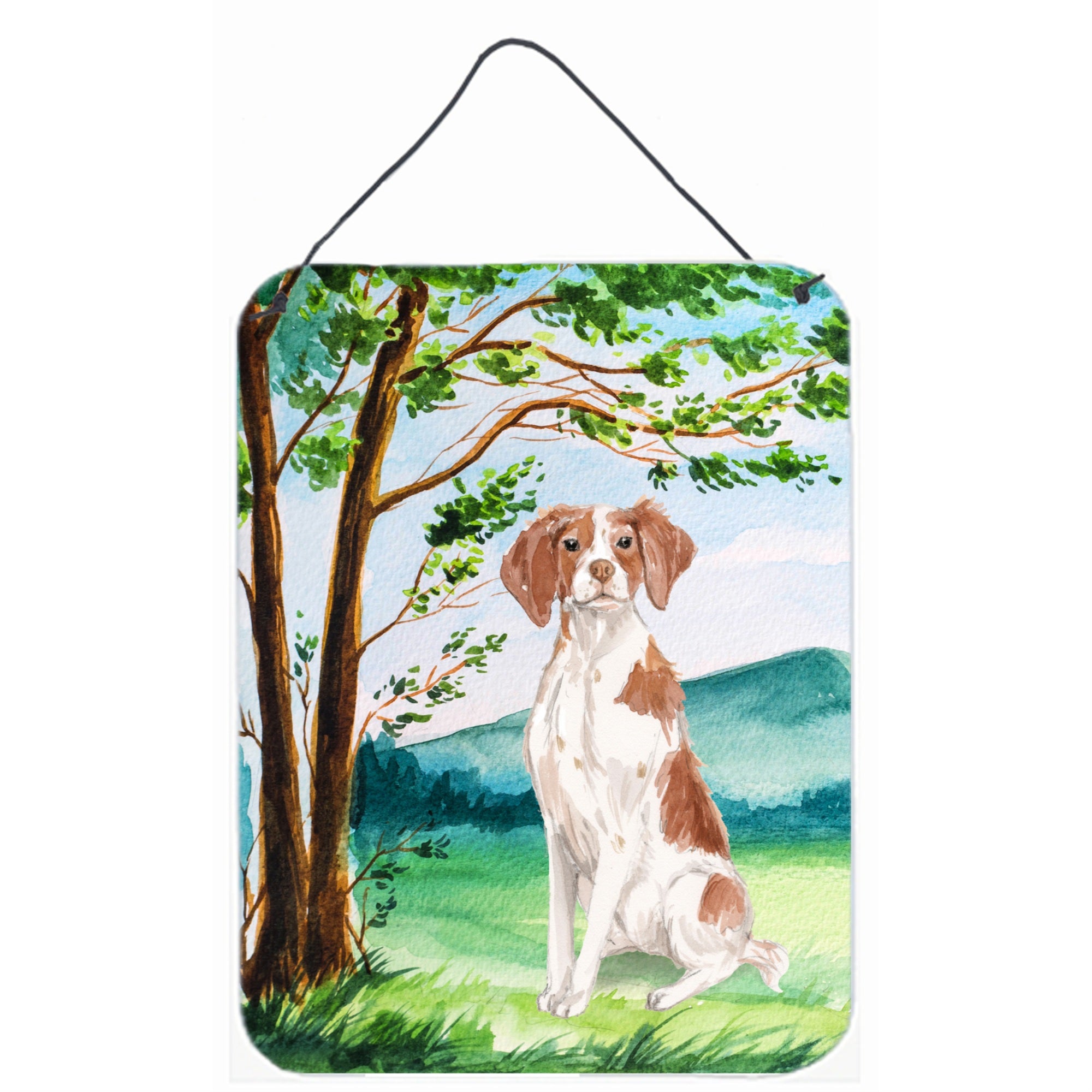 'Caroline'S Treasures Under The Tree Brittany Spaniel Door Hanging Prints Wall-Decor, Multicolor''