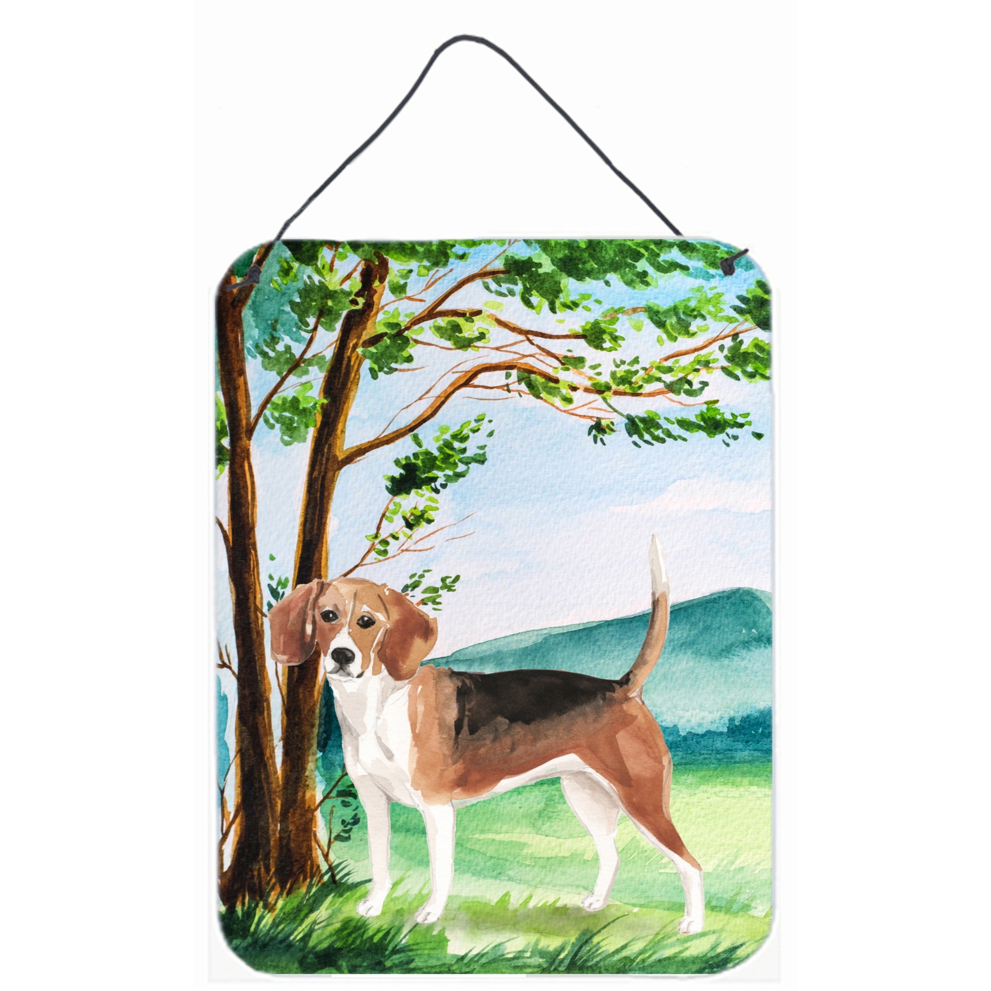 'Caroline'S Treasures Under The Tree Beagle Door Hanging Prints Wall-Decor, Multicolor''
