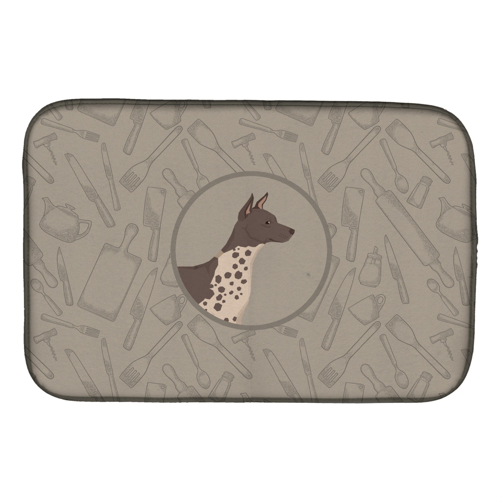 'Caroline'S Treasures Ck2161Ddm American Hairless Terrier Kitchen Dish-Drying-Mats, 14X21, Multicolor''