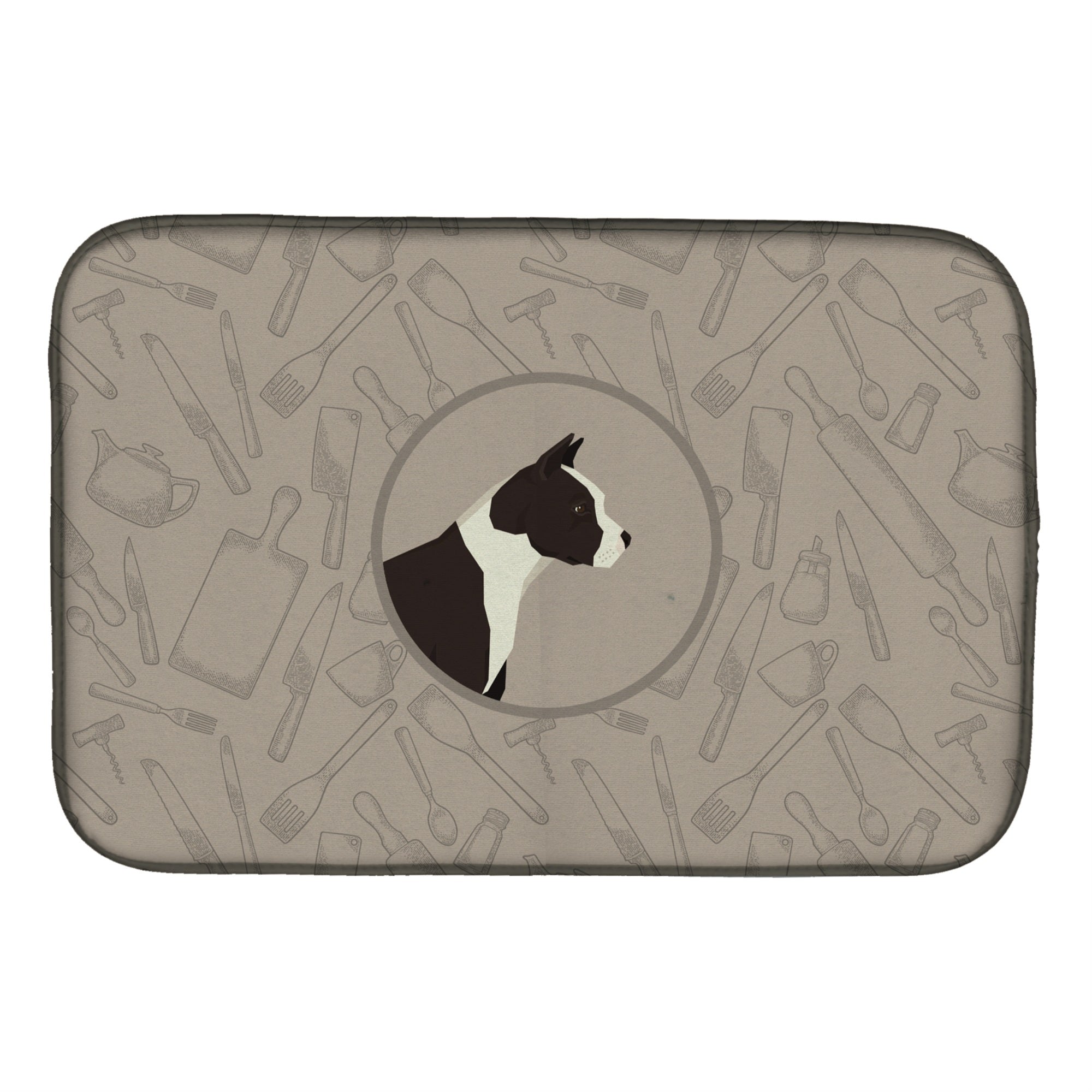 'Caroline'S Treasures Ck2162Ddm American Staffordshire Terrier Dish-Drying-Mats, 14X21, Multicolor''