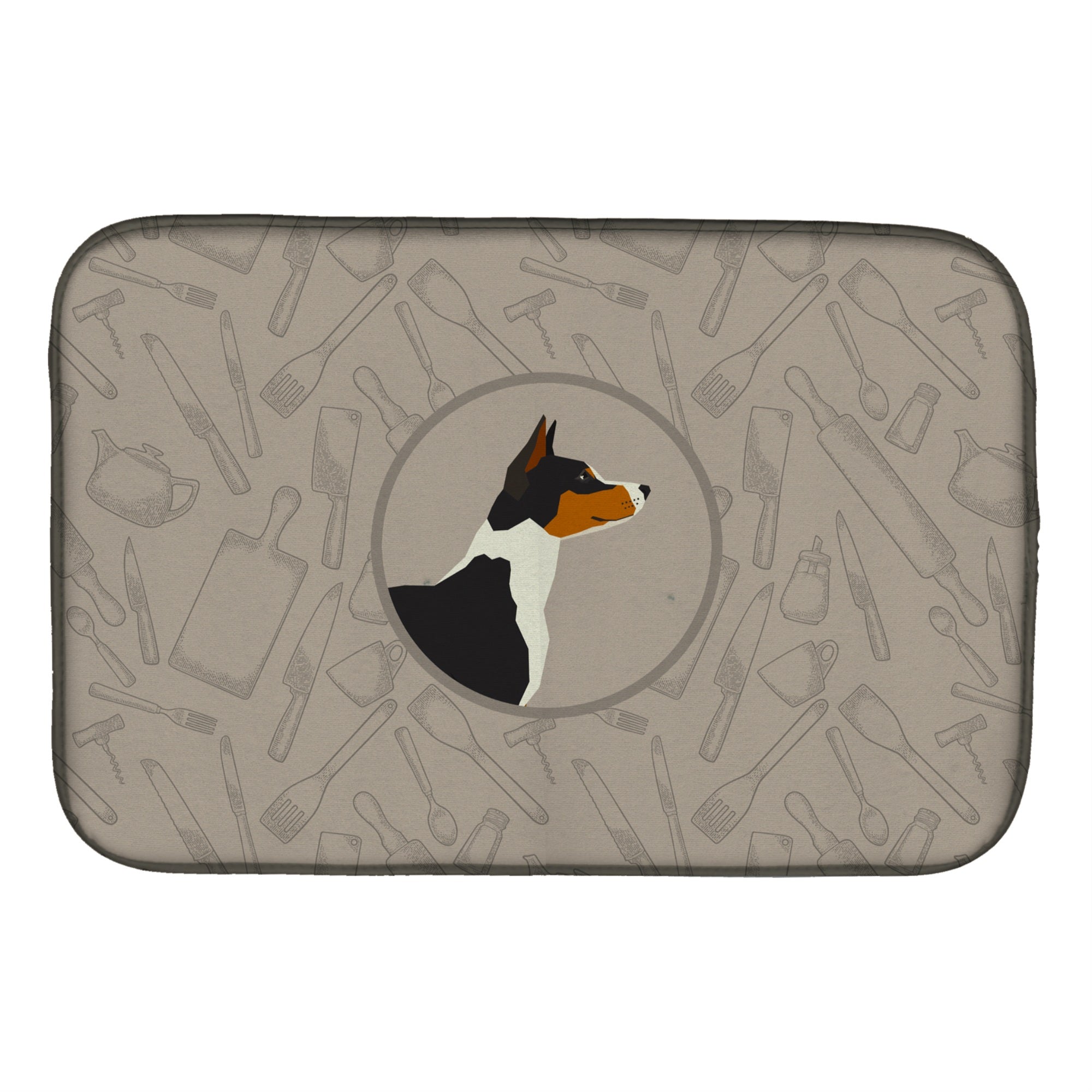 'Caroline'S Treasures Ck2164Ddm Basenji In The Kitchen Dish-Drying-Mats, 14X21, Multicolor''