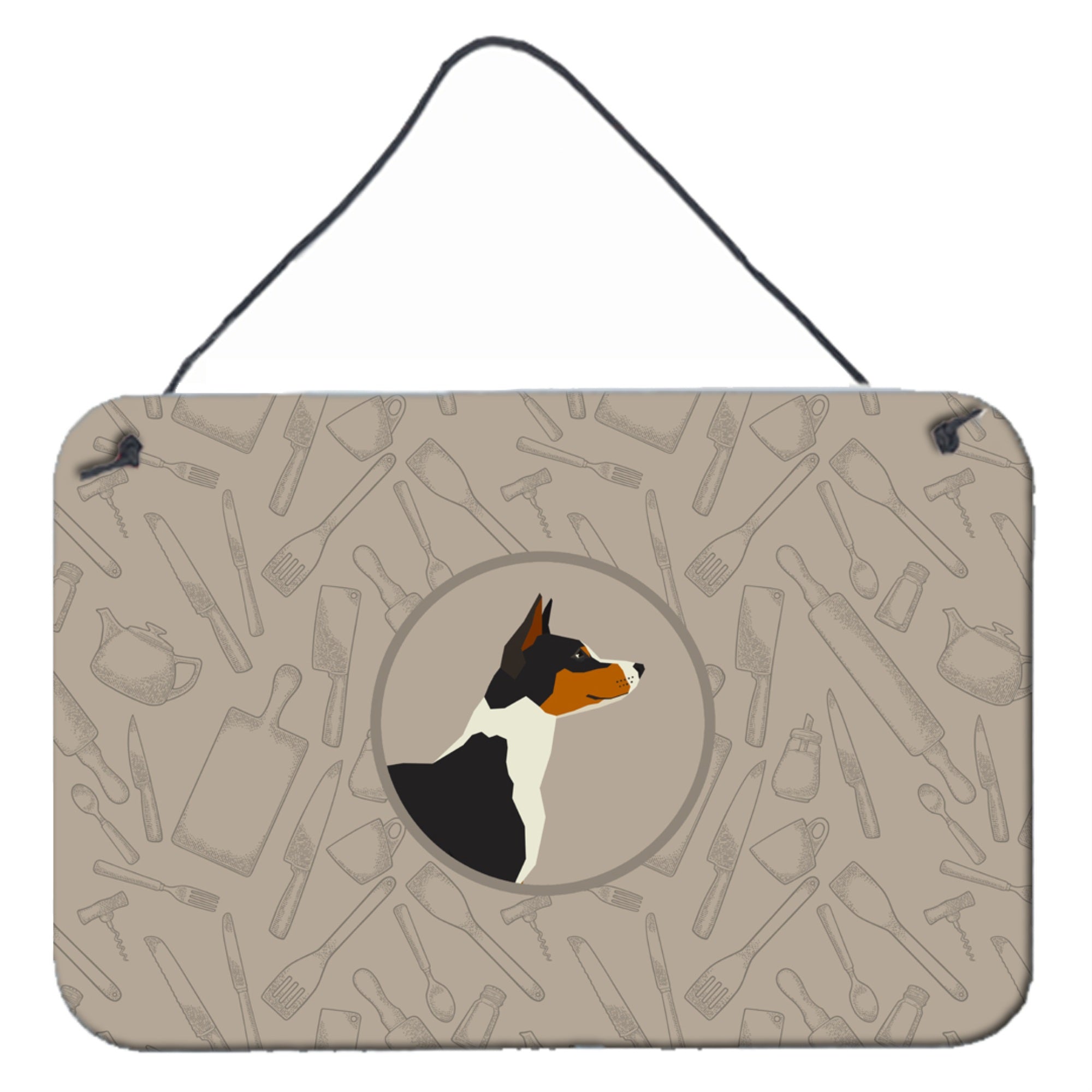 'Caroline'S Treasures Basenji In The Kitchen Door Hanging Prints Wall-Decor, Multicolor''