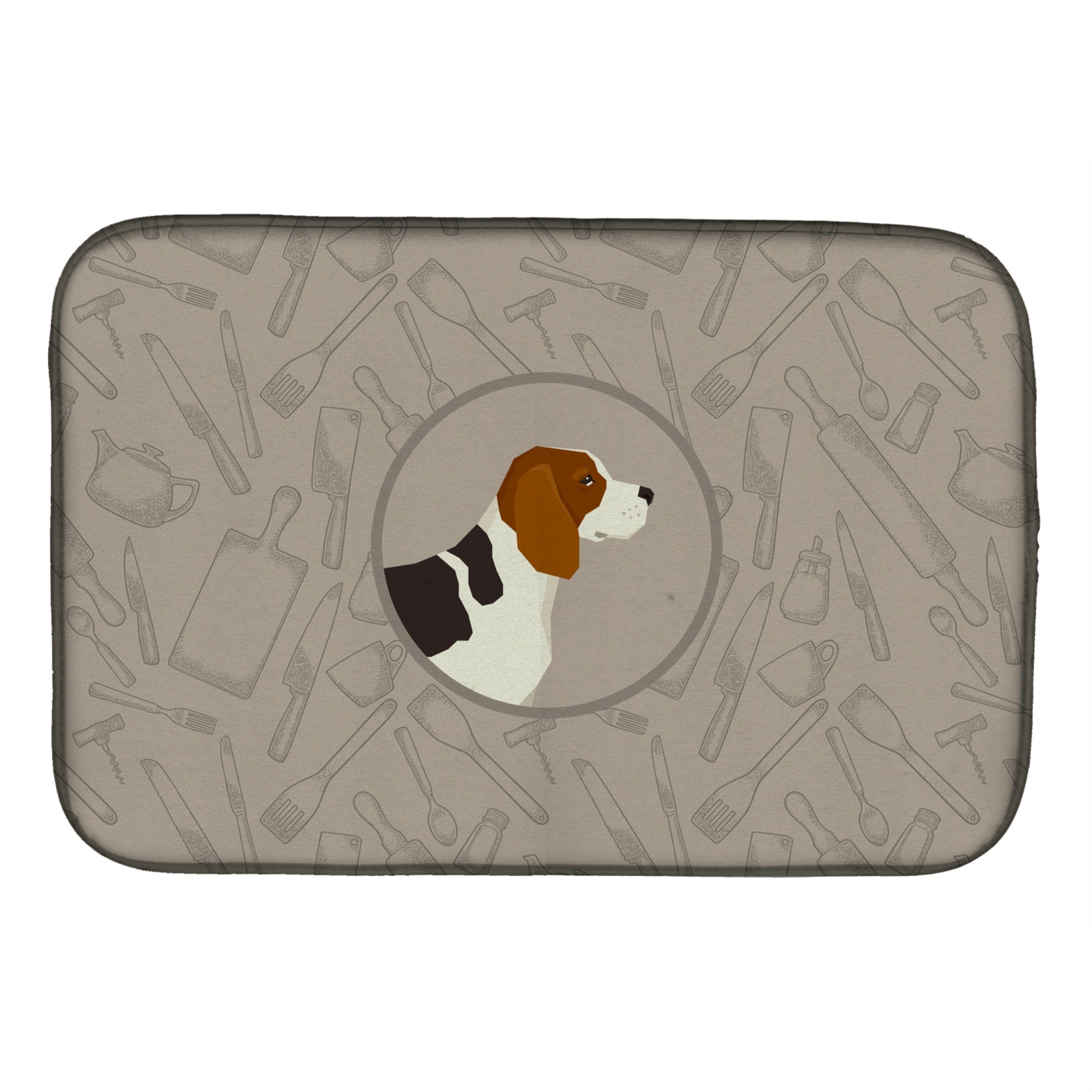 'Caroline'S Treasures Ck2166Ddm Beagle In The Kitchen Dish-Drying-Mats, 14X21, Multicolor''