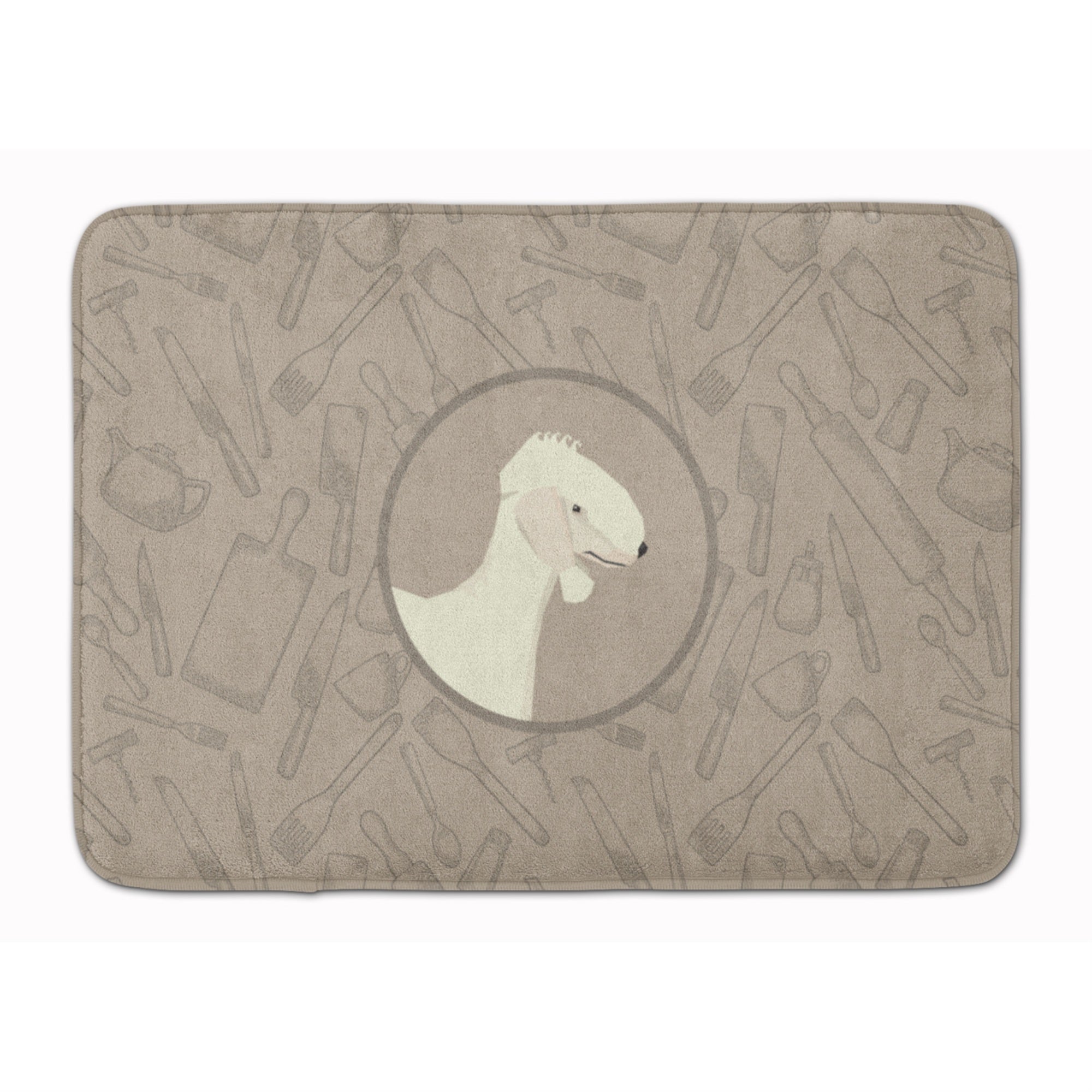 'Caroline'S Treasures Bedlington Terrier In The Kitchen Machine Washable Memory Foam Mat Doormats, Multicolor''