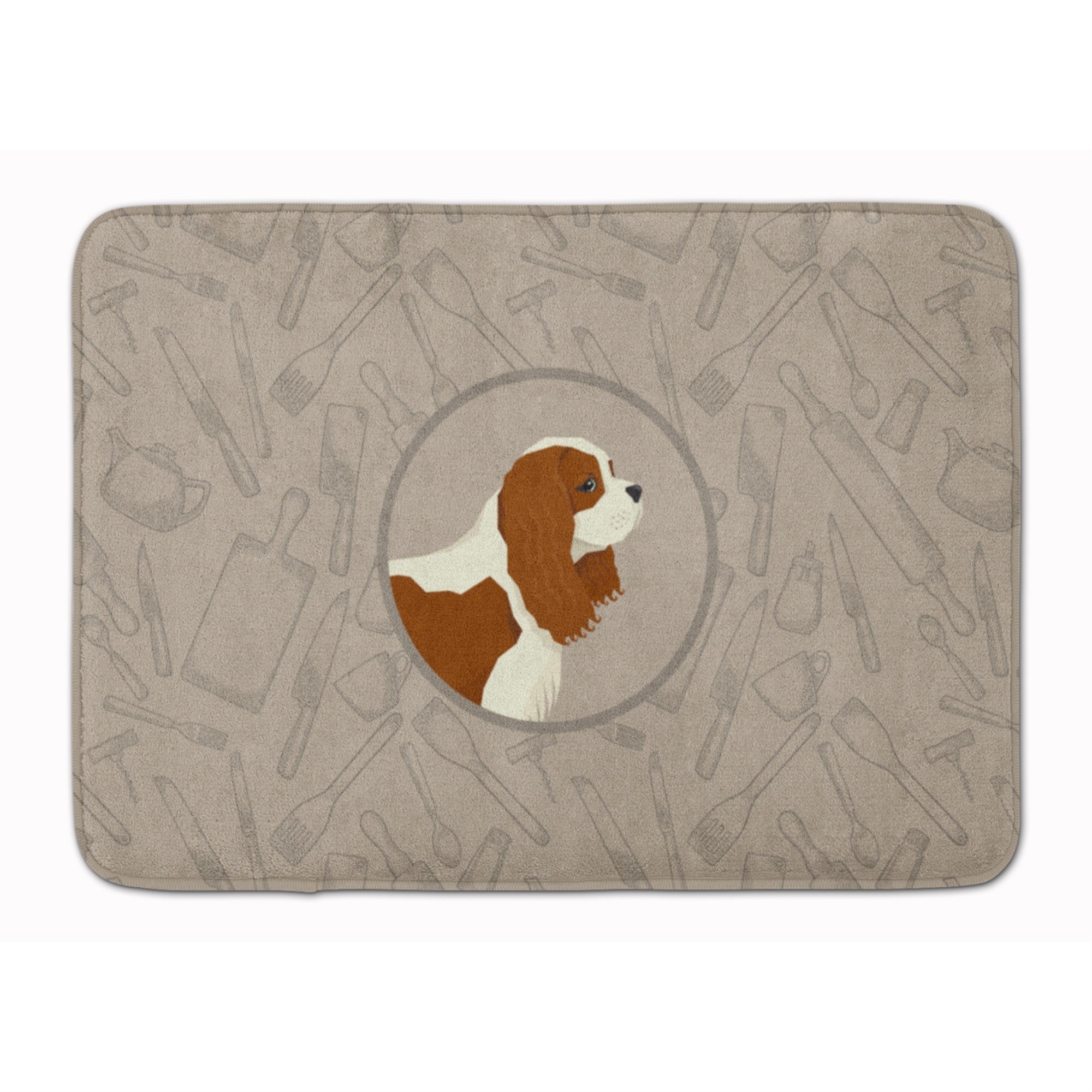 'Caroline'S Treasures Cavalier Spaniel In The Kitchen Machine Washable Memory Foam Mat Doormats, Multicolor''