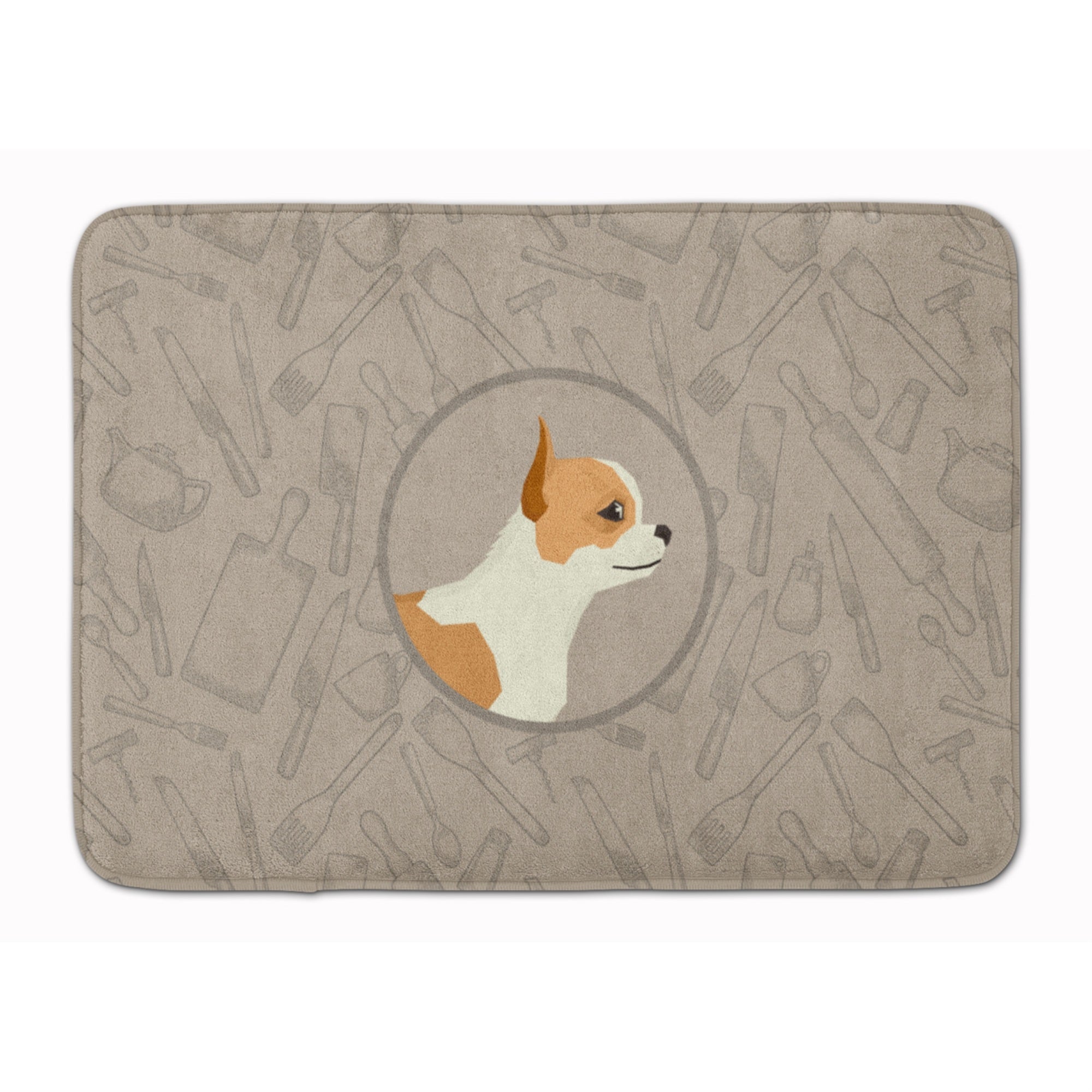 'Caroline'S Treasures Chihuahua In The Kitchen Machine Washable Memory Foam Mat Doormats, Multicolor''