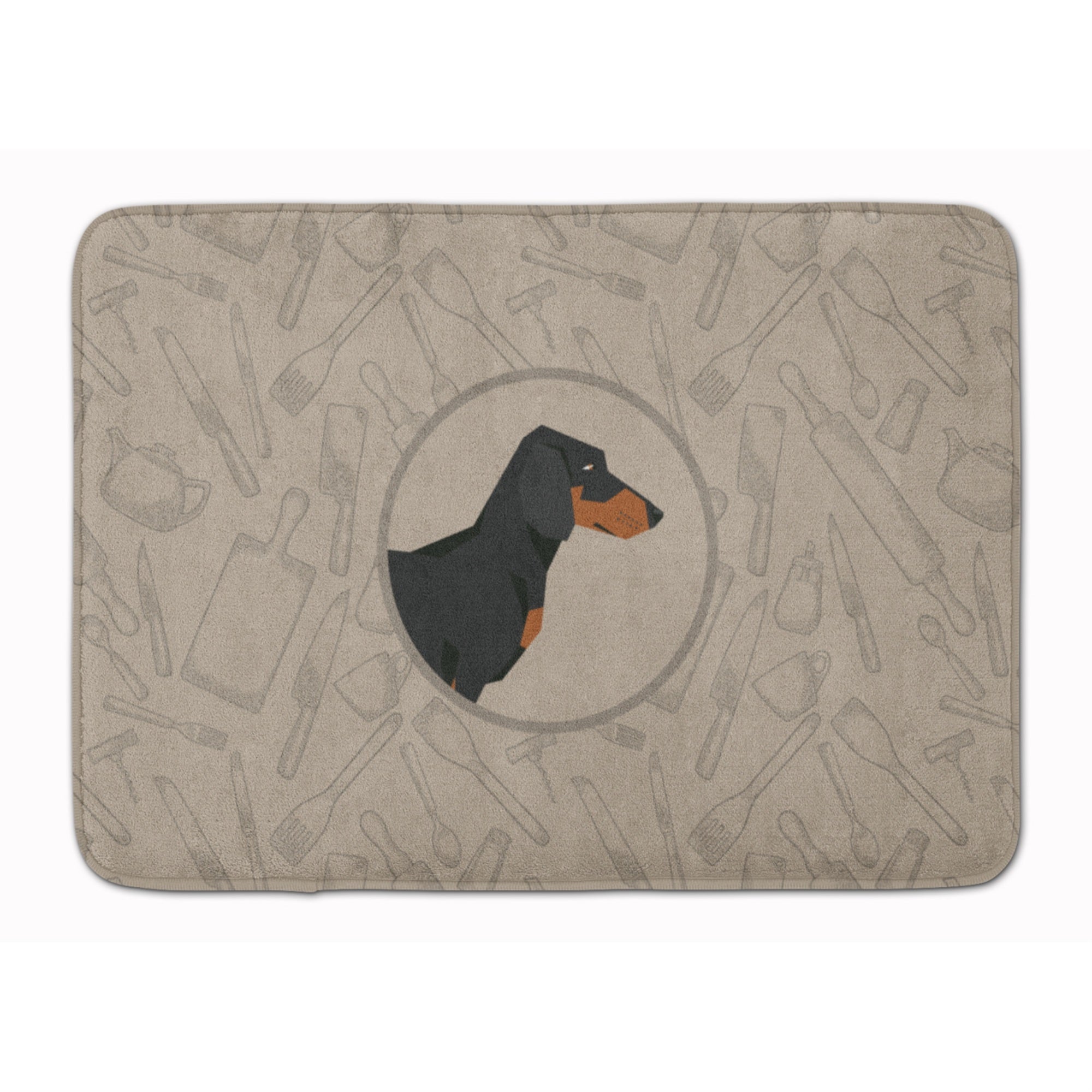 'Caroline'S Treasures Dachshund In The Kitchen Machine Washable Memory Foam Mat Doormats, Multicolor''