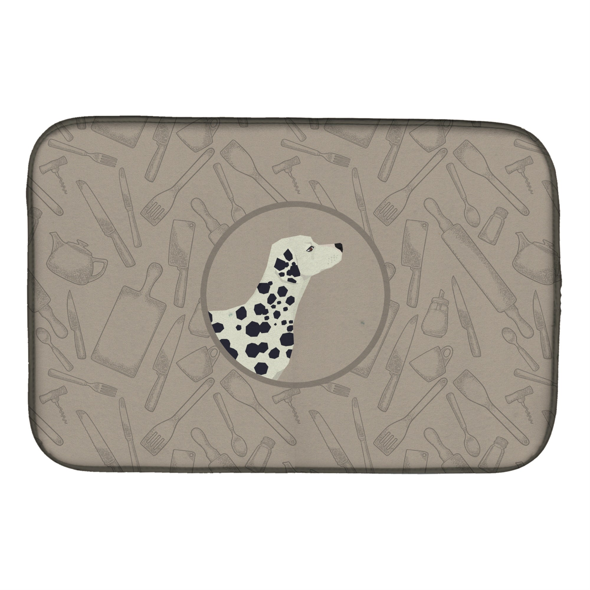 'Caroline'S Treasures Ck2181Ddm Dalmatian In The Kitchen Dish-Drying-Mats, 14X21, Multicolor''