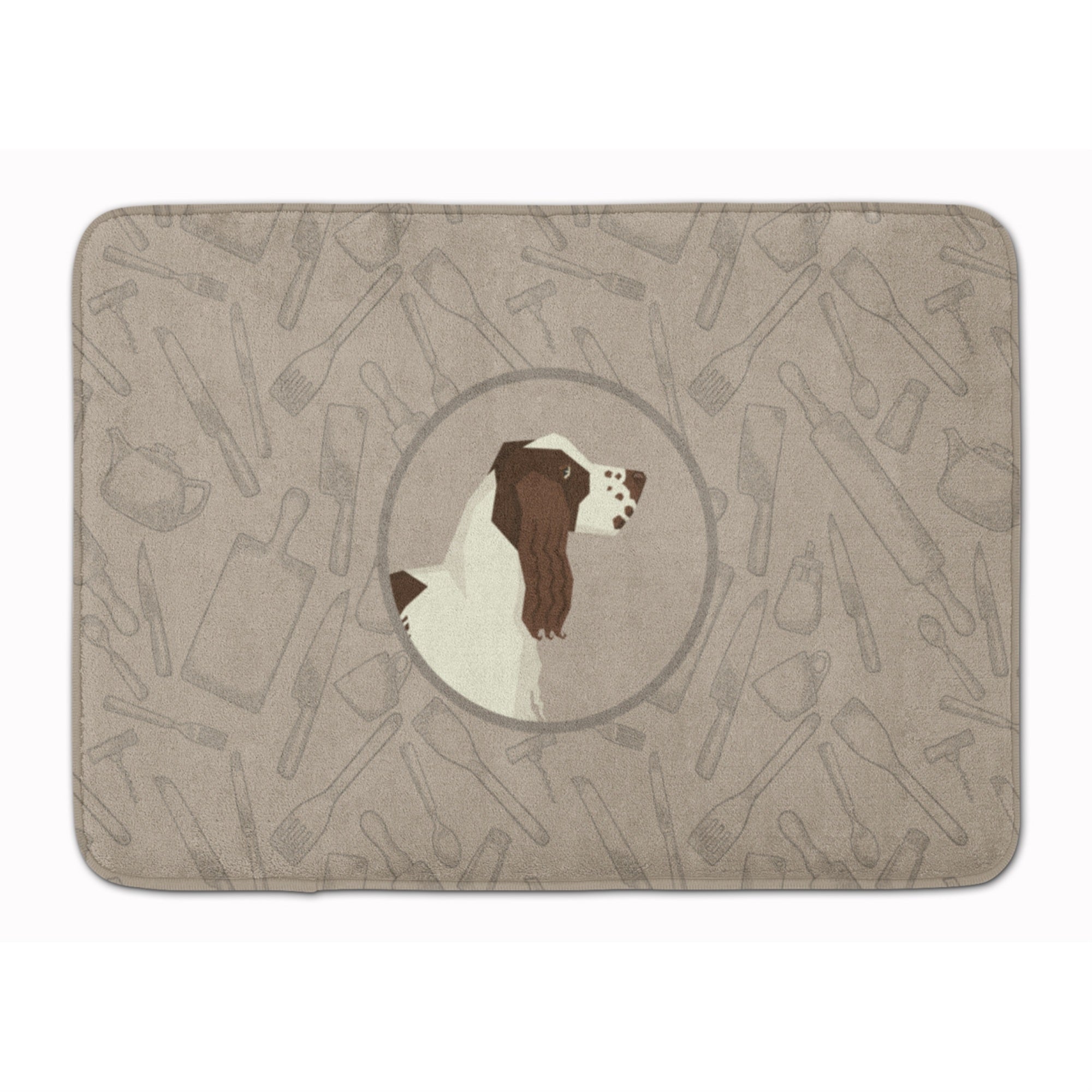'Caroline'S Treasures English Springer Spaniel In The Kitchen Machine Washable Memory Foam Mat Doormats, Multicolor''