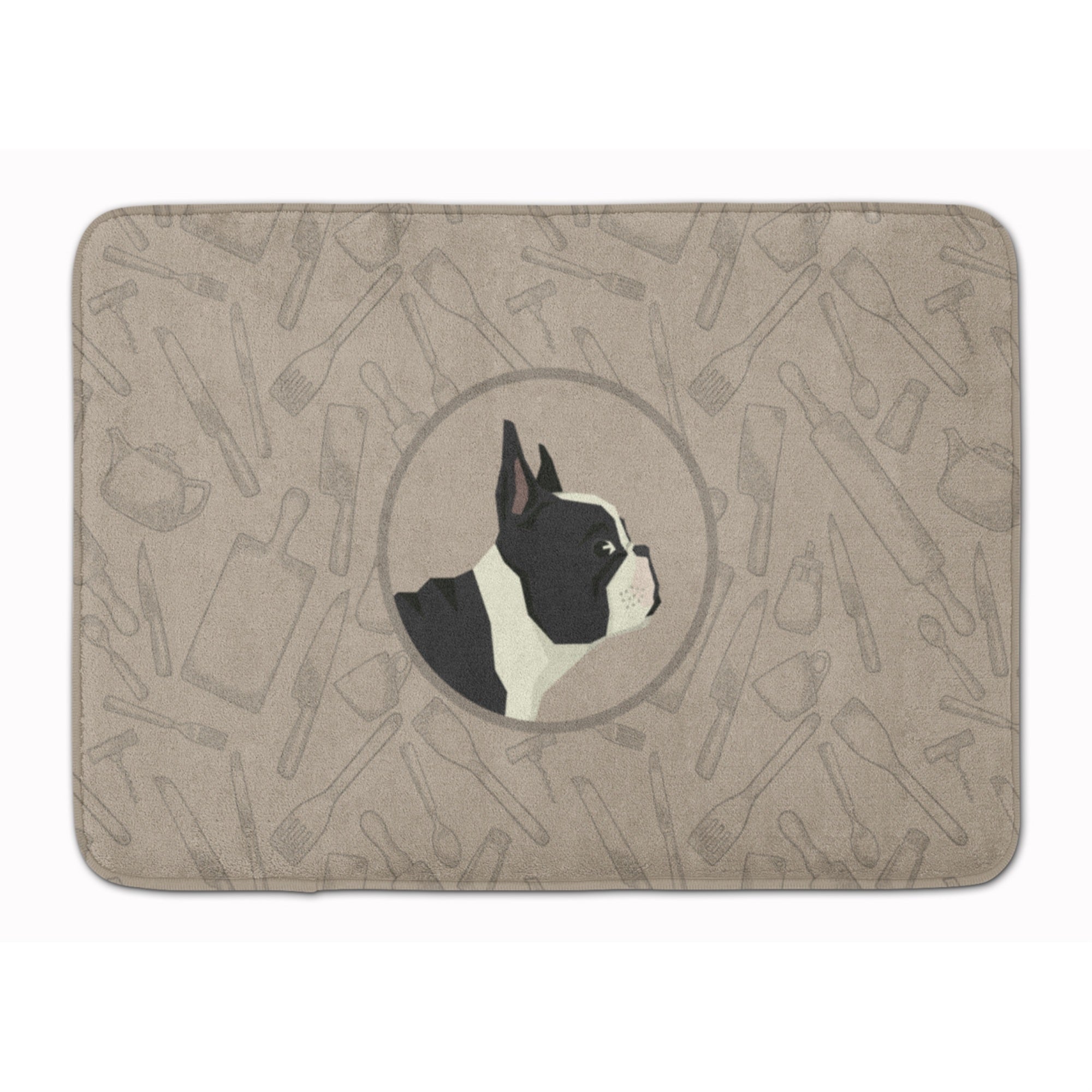 'Caroline'S Treasures French Bulldog In The Kitchen Machine Washable Memory Foam Mat Doormats, Multicolor''