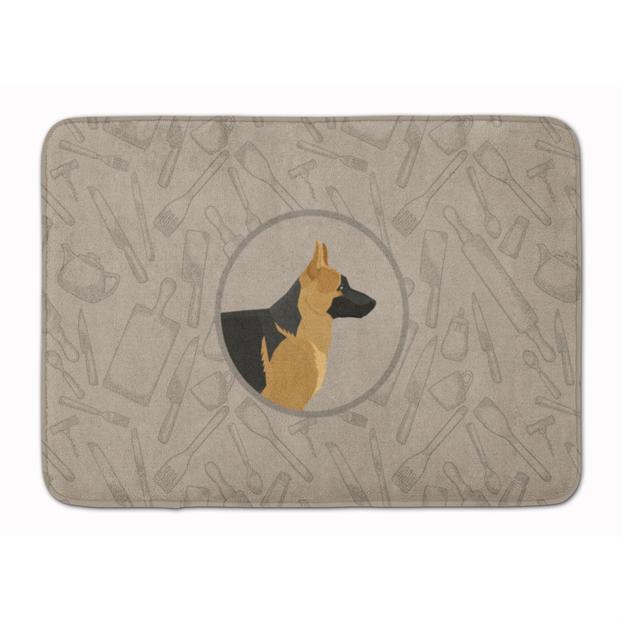 'Caroline'S Treasures German Shepherd In The Kitchen Machine Washable Memory Foam Mat Doormats, Multicolor''