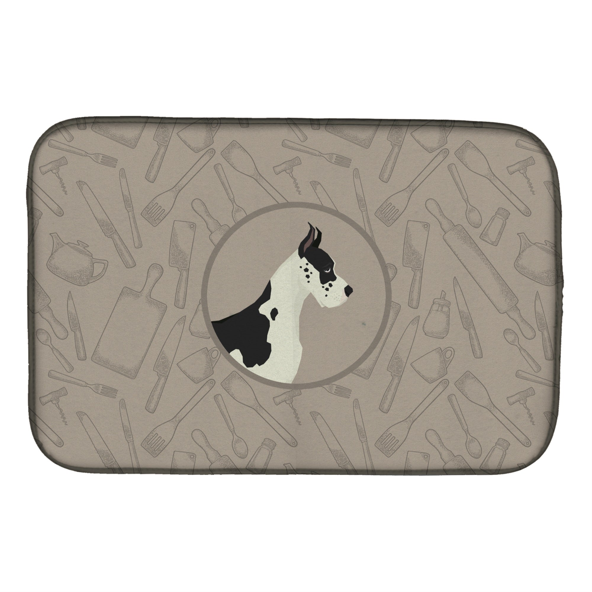 'Caroline'S Treasures Ck2189Ddm Dane In The Kitchen Dish-Drying-Mats, 14X21, Multicolor''