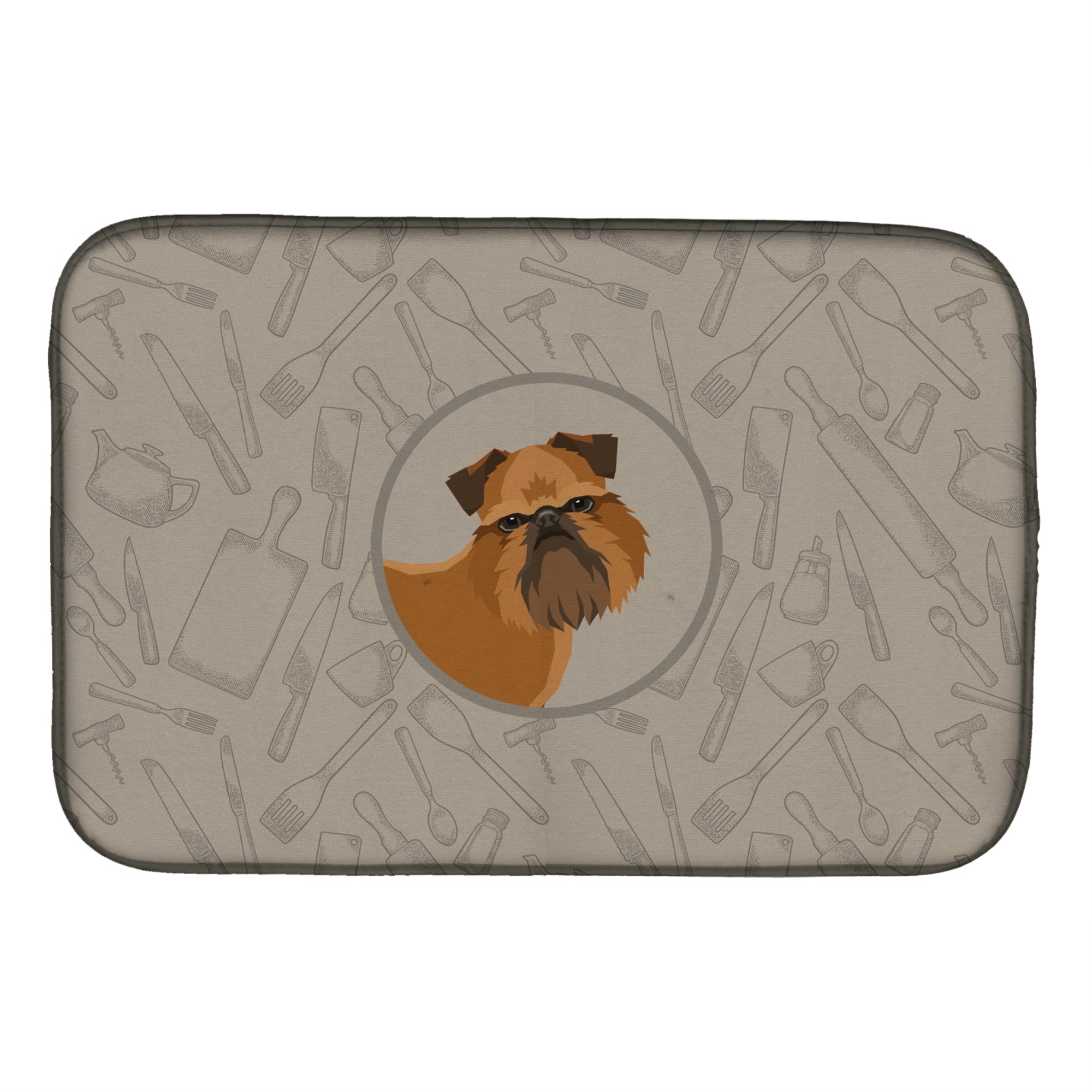 'Caroline'S Treasures Ck2191Ddm Brussels Griffon In The Kitchen Dish-Drying-Mats, 14X21, Multicolor''