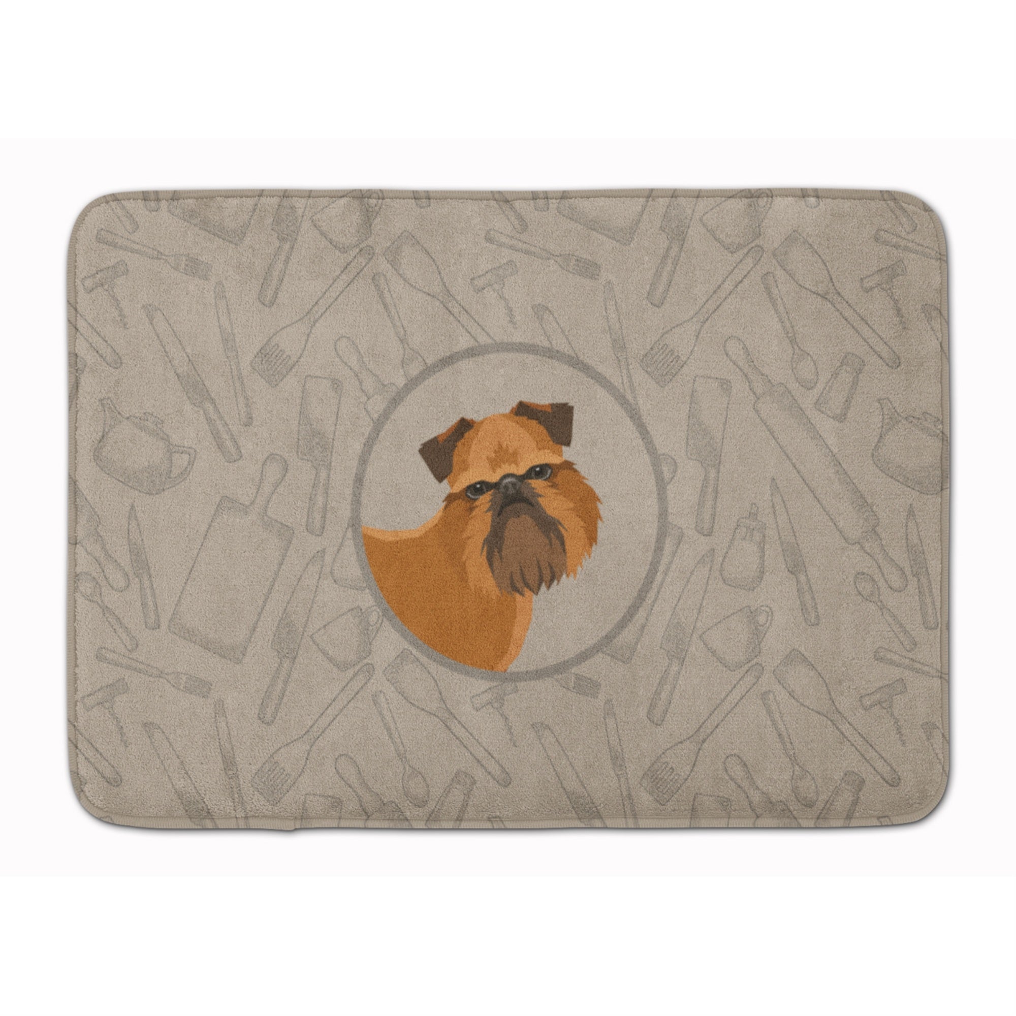 'Caroline'S Treasures Brussels Griffon In The Kitchen Machine Washable Memory Foam Mat Doormats, Multicolor''