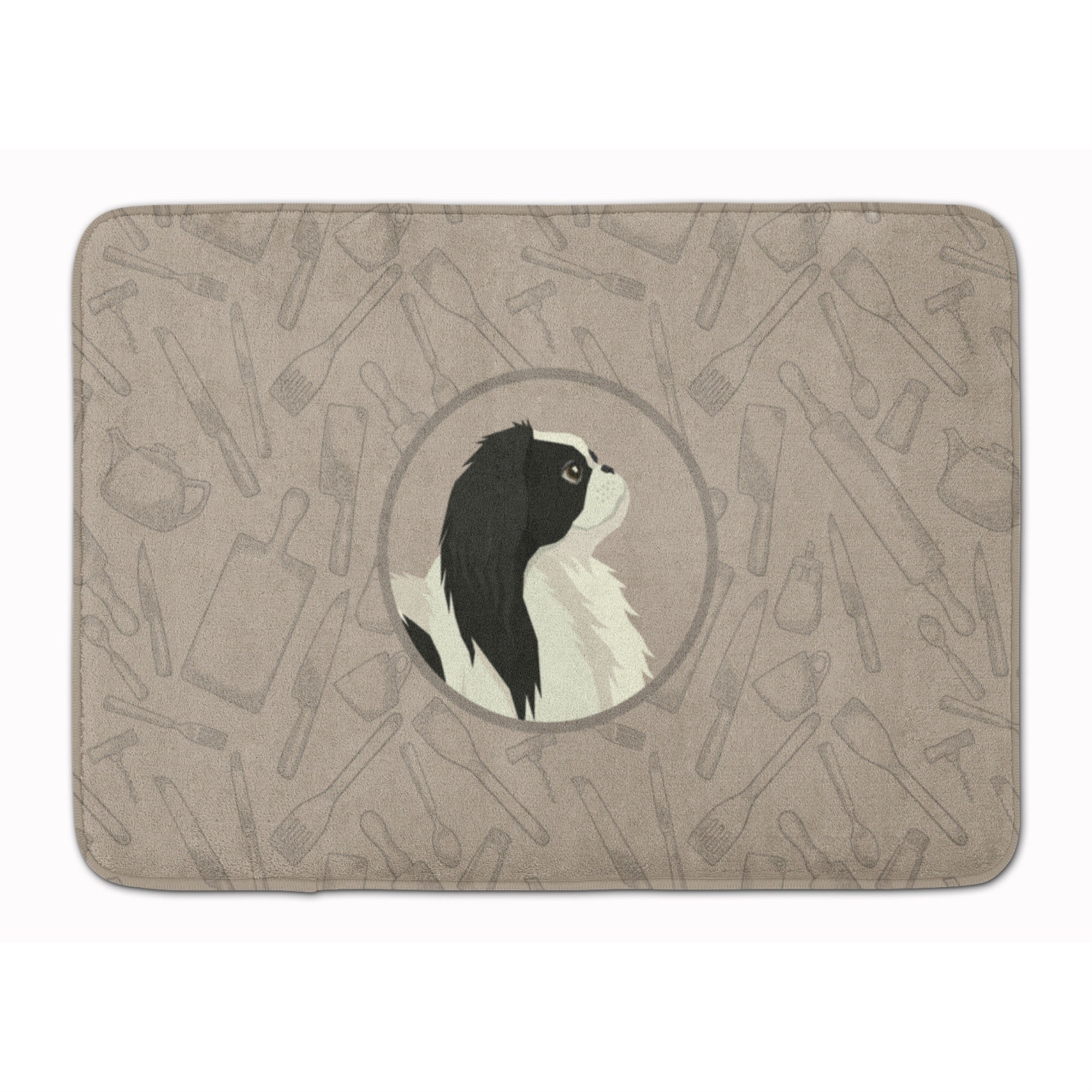 'Caroline'S Treasures Japanese Chin In The Kitchen Machine Washable Memory Foam Mat Doormats, Multicolor''