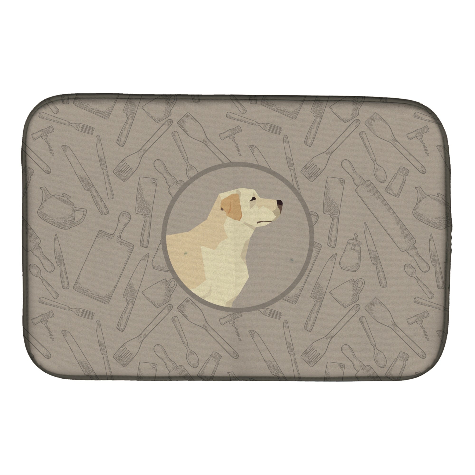 'Caroline'S Treasures Ck2196Ddm Labrador Retriever In The Kitchen Dish-Drying-Mats, 14X21, Multicolor''