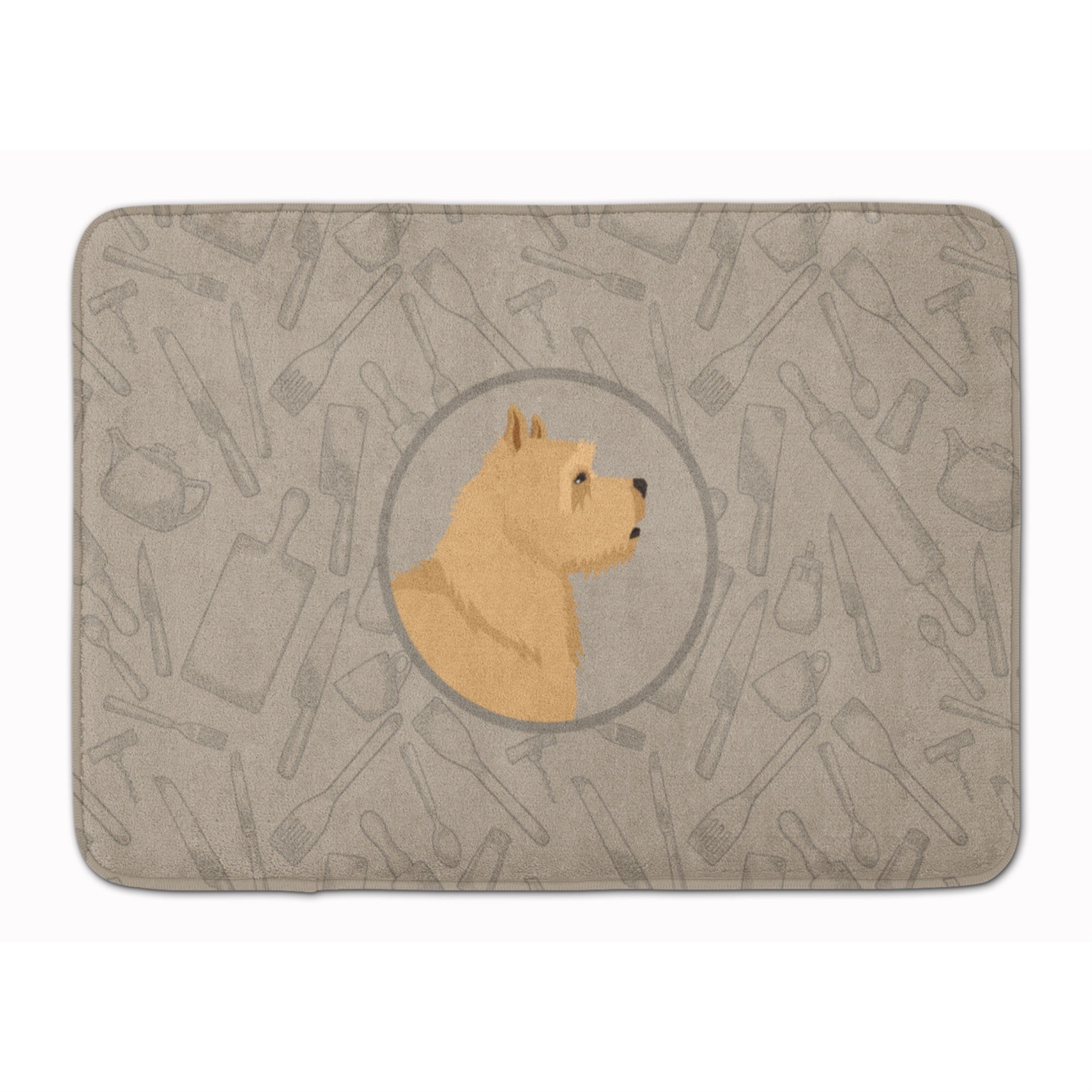 'Caroline'S Treasures Norwich Terrier In The Kitchen Machine Washable Memory Foam Mat Doormats, Multicolor''