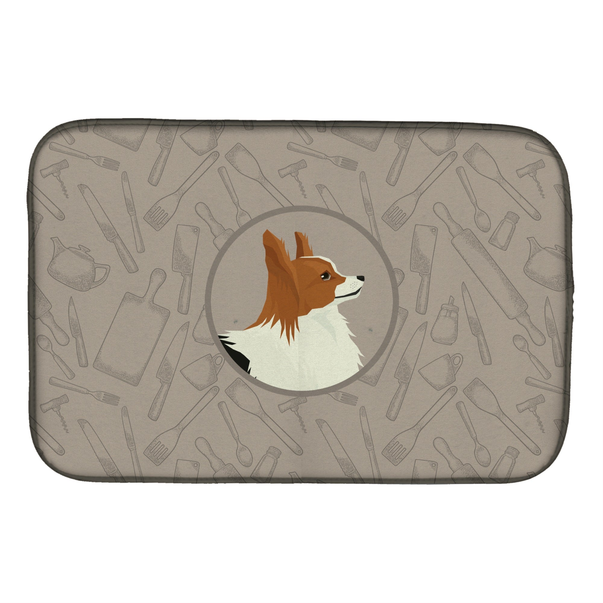 'Caroline'S Treasures Ck2200Ddm Papillon In The Kitchen Dish-Drying-Mats, 14X21, Multicolor''