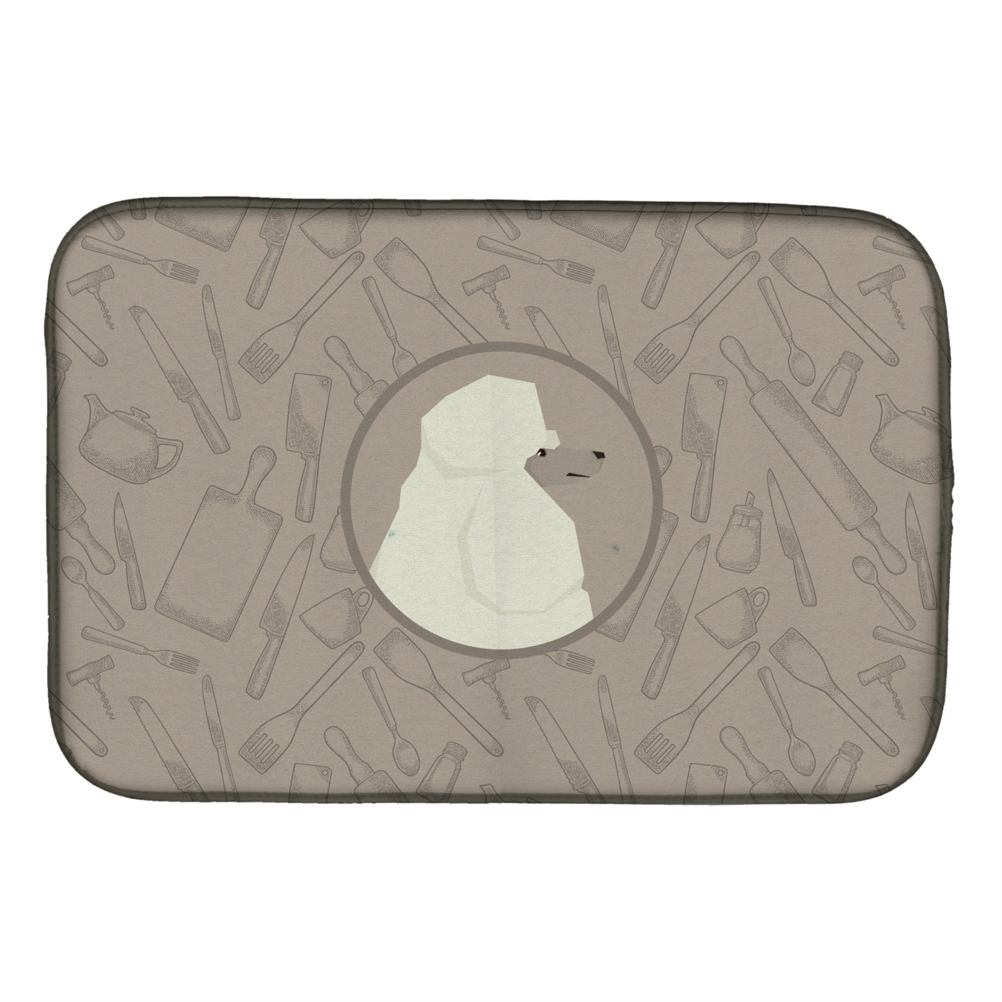 'Caroline'S Treasures Ck2203Ddm Poodle In The Kitchen Dish-Drying-Mats, 14X21, Multicolor''