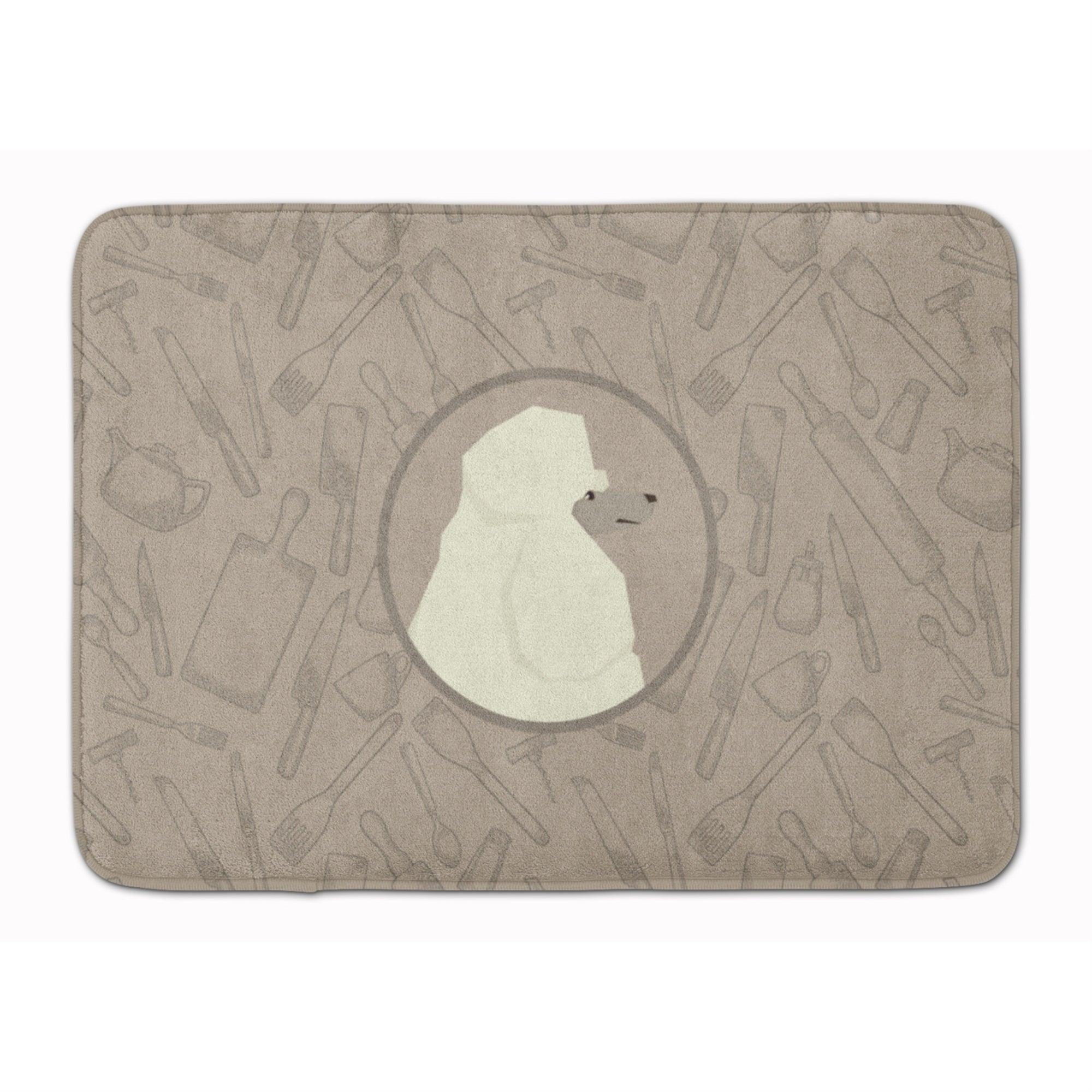 'Caroline'S Treasures Poodle In The Kitchen Machine Washable Memory Foam Mat Doormats, Multicolor''