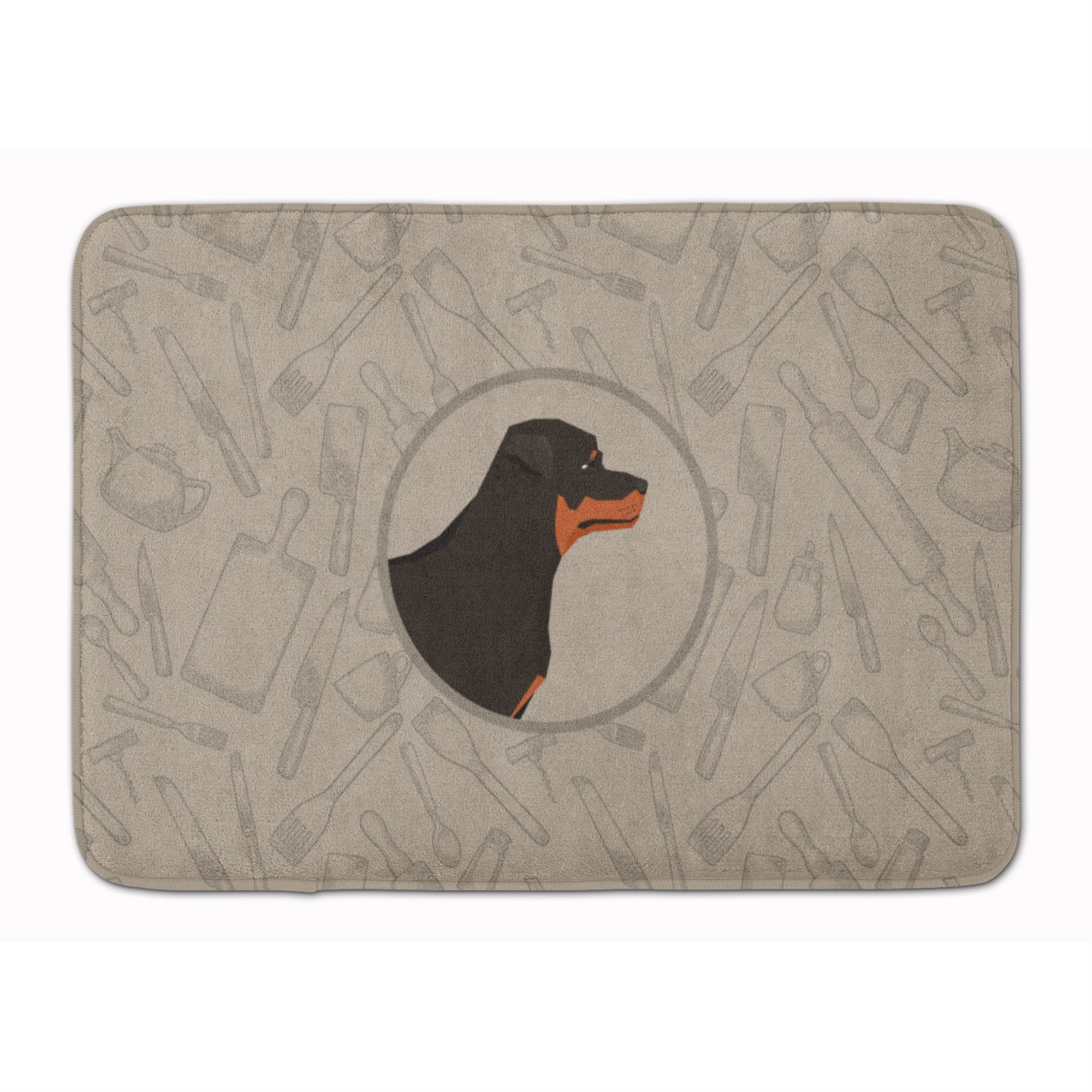 'Caroline'S Treasures Rottweiler In The Kitchen Machine Washable Memory Foam Mat Doormats, Multicolor''
