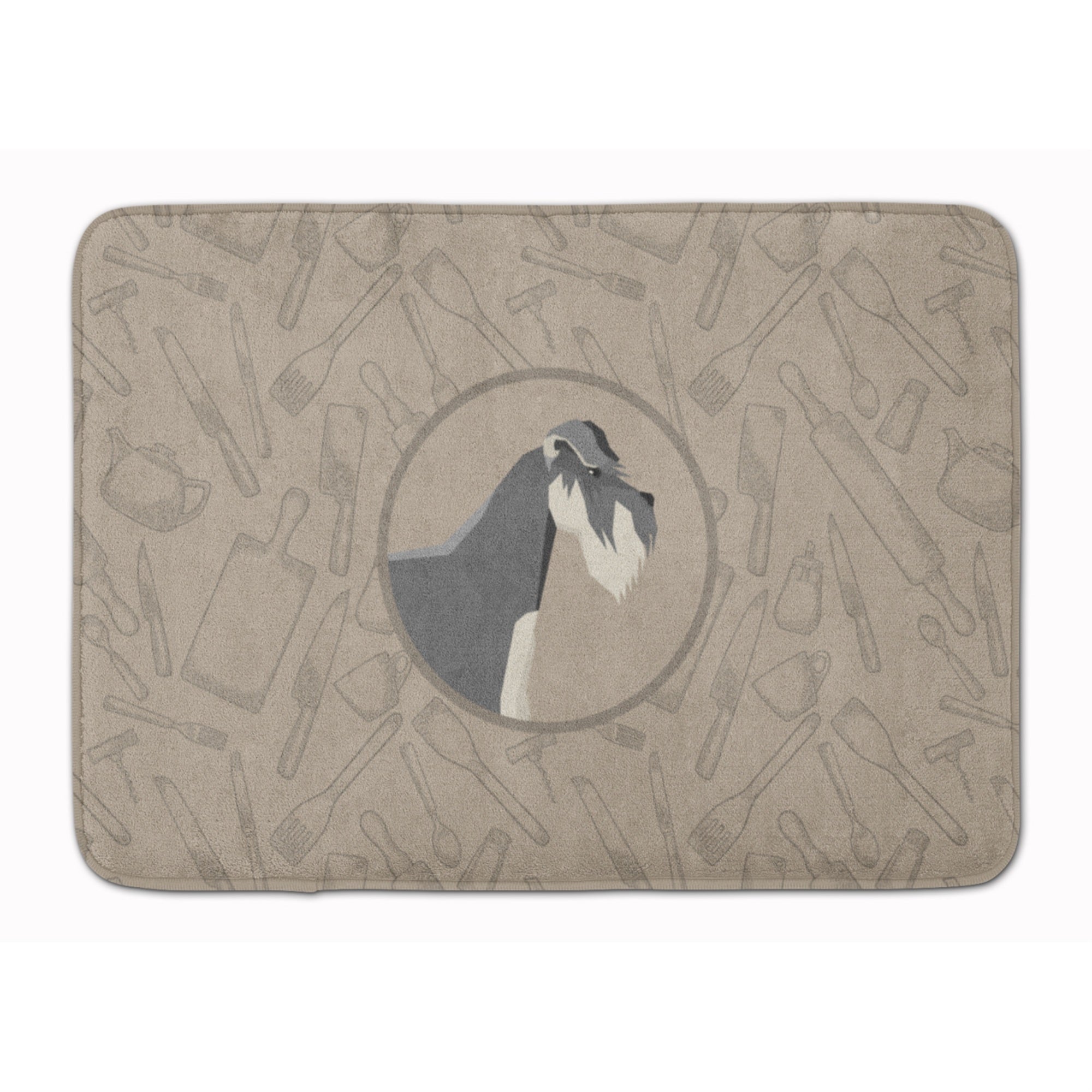 'Caroline'S Treasures Schnauzer In The Kitchen Machine Washable Memory Foam Mat Doormats, Multicolor''