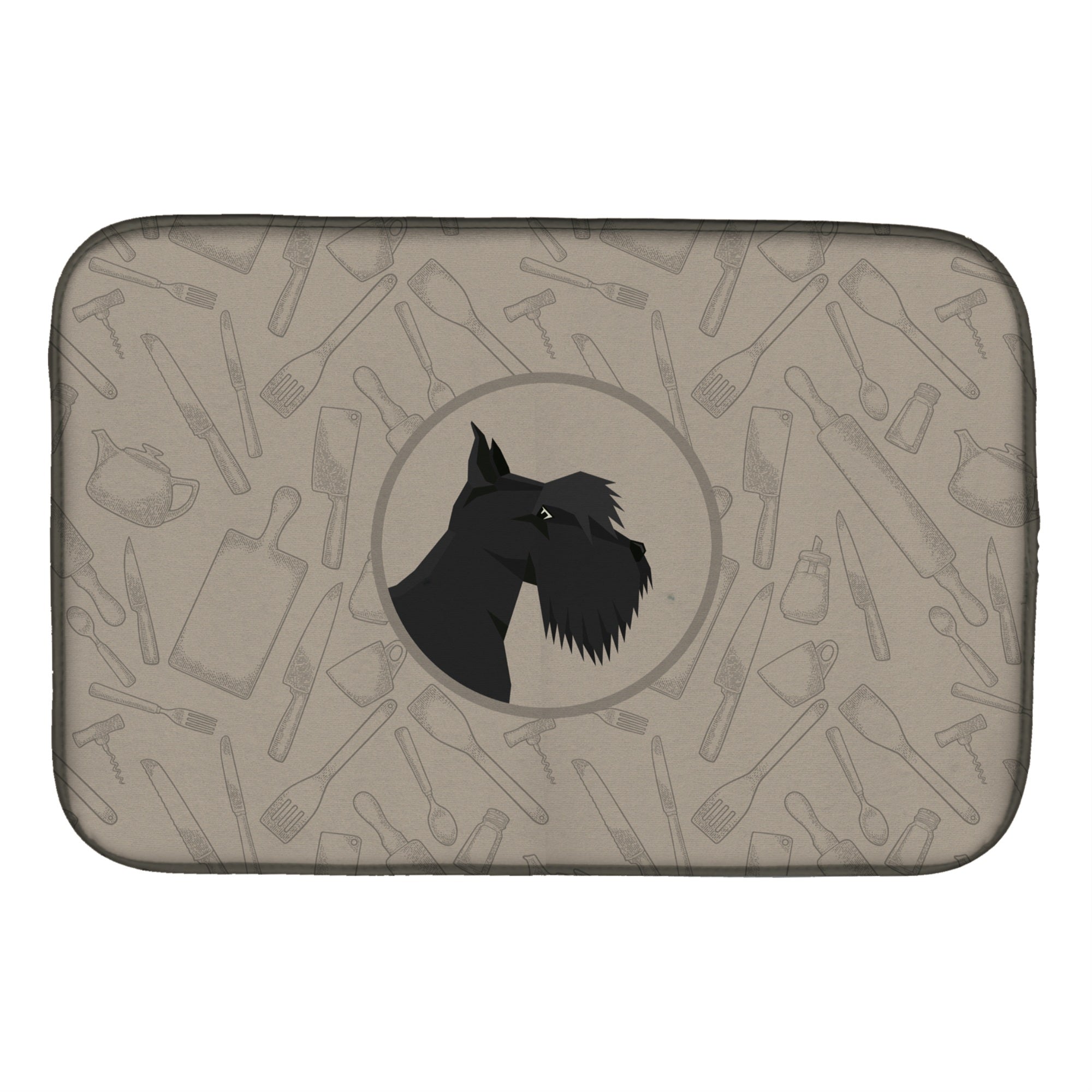 'Caroline'S Treasures Ck2207Ddm Scottish Terrier In The Kitchen Dish-Drying-Mats, 14X21, Multicolor''