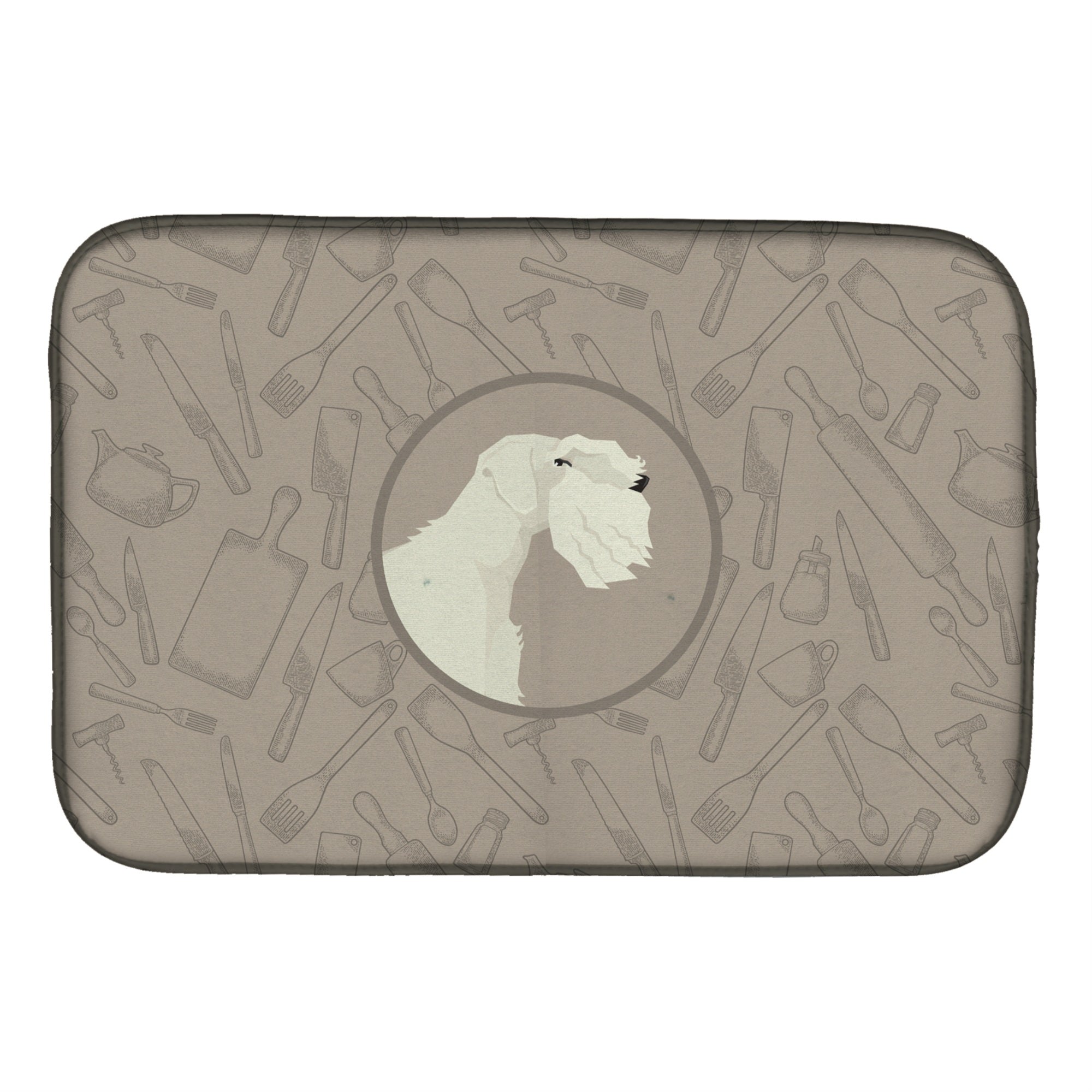 'Caroline'S Treasures Ck2208Ddm Sealyham Terrier In The Kitchen Dish-Drying-Mats, 14X21, Multicolor''