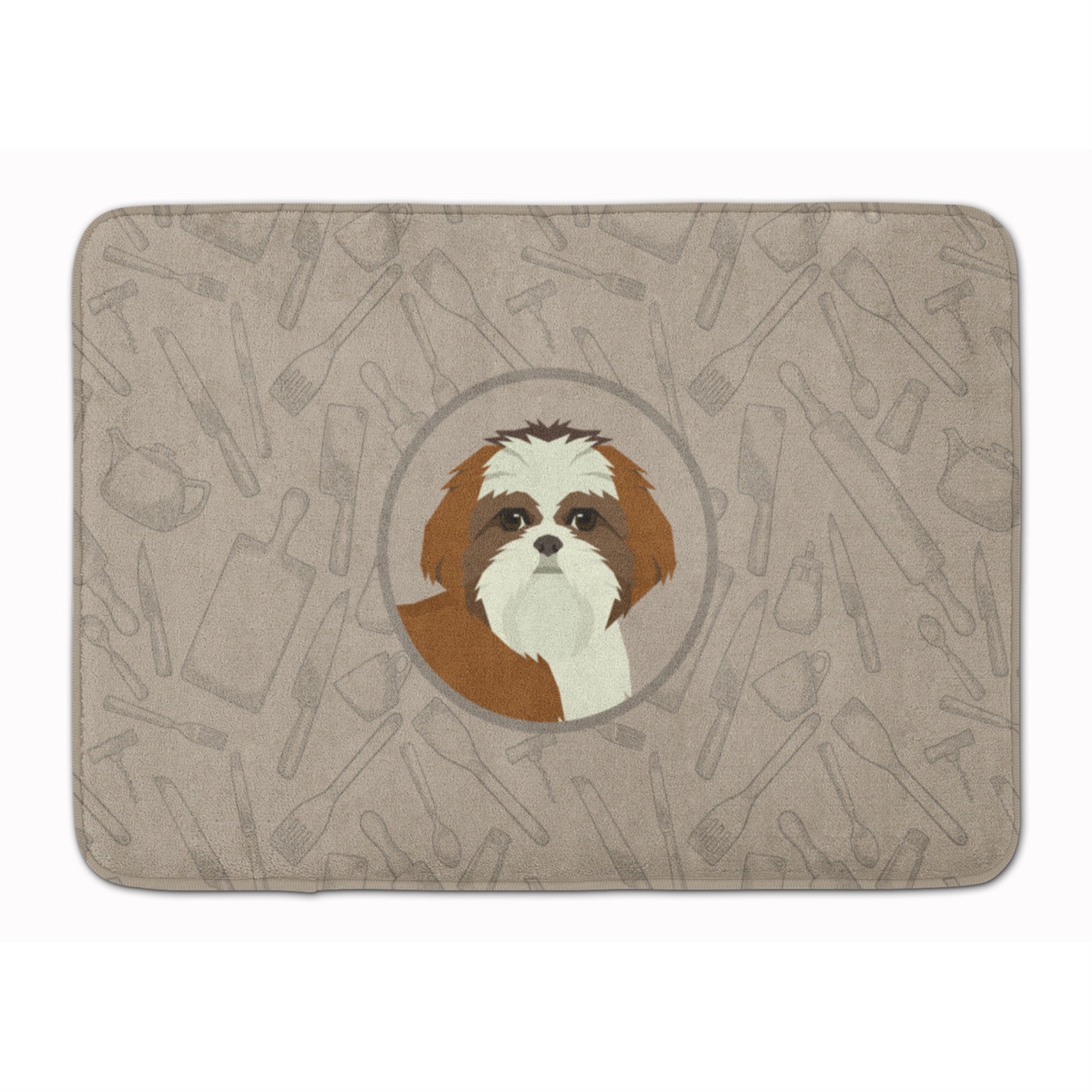 'Caroline'S Treasures Shih Tzu In The Kitchen Machine Washable Memory Foam Mat Doormats, Multicolor''