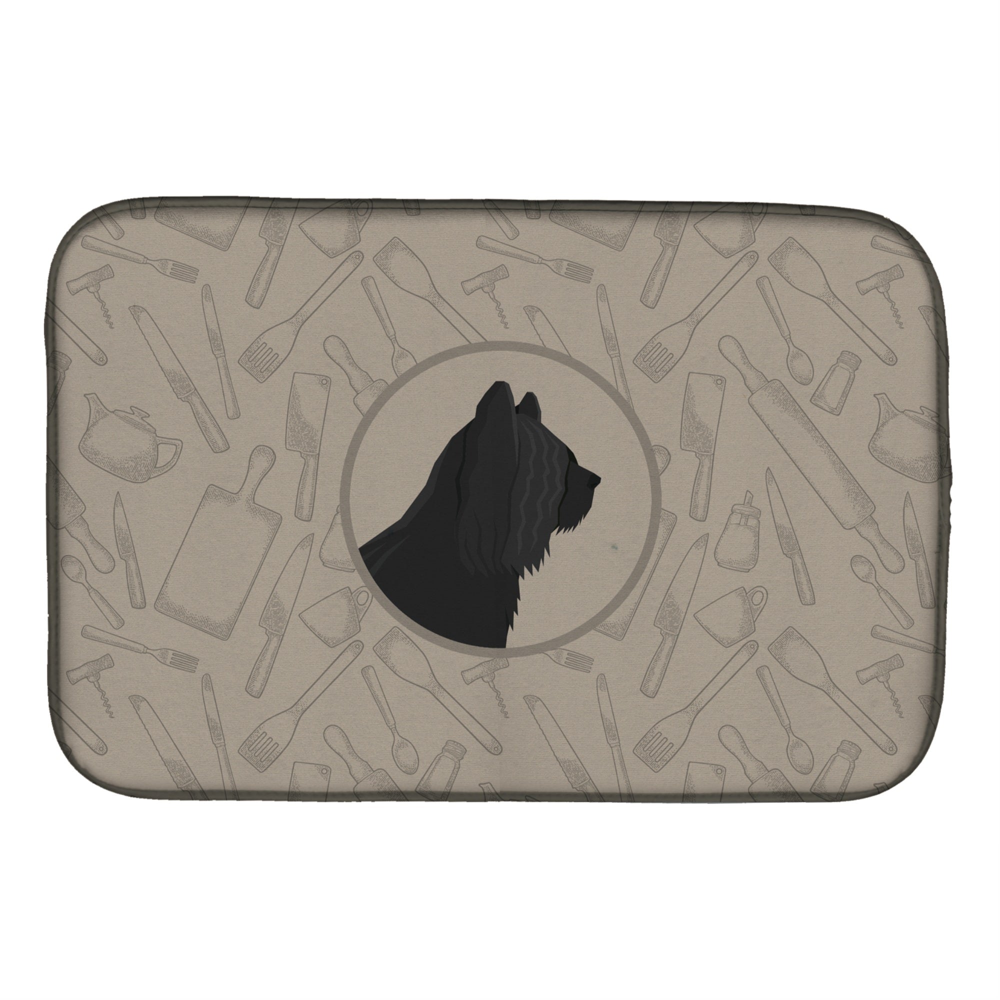 'Caroline'S Treasures Ck2211Ddm Skye Terrier In The Kitchen Dish-Drying-Mats, 14X21, Multicolor''