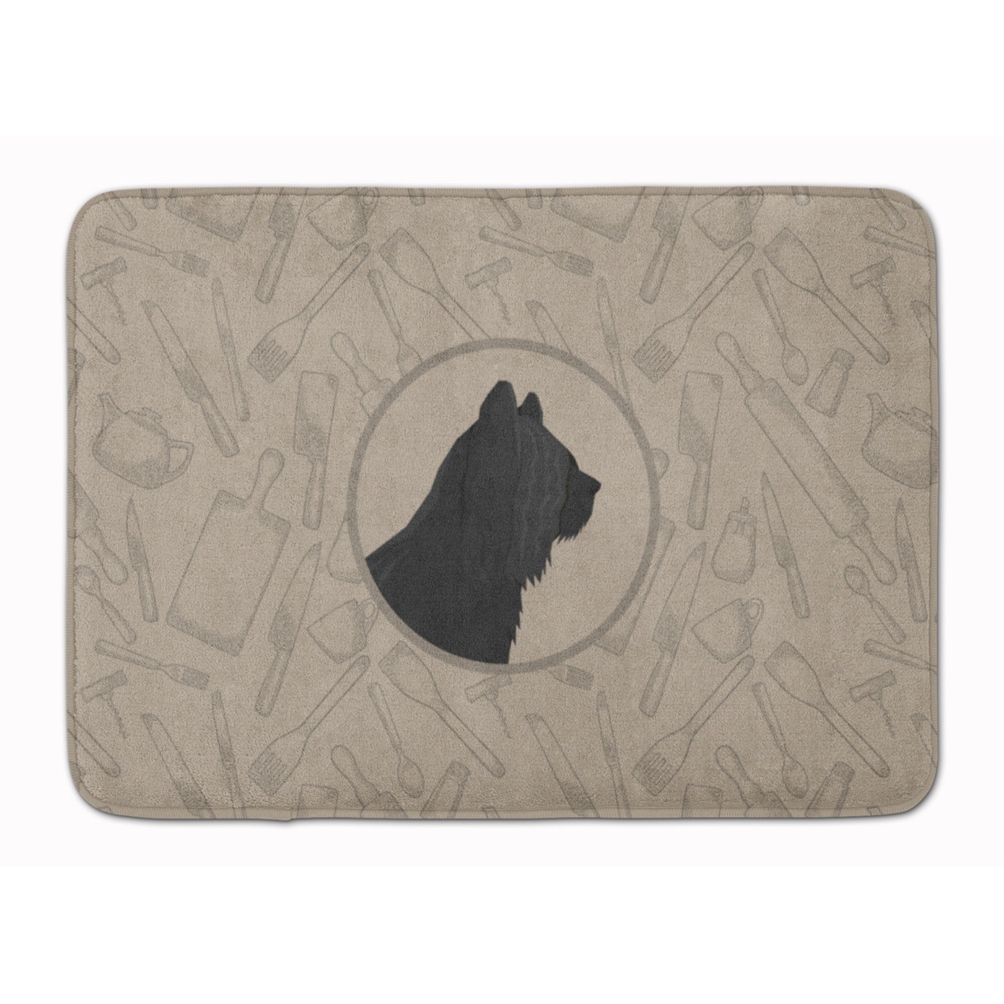 'Caroline'S Treasures Skye Terrier In The Kitchen Machine Washable Memory Foam Mat Doormats, Multicolor''