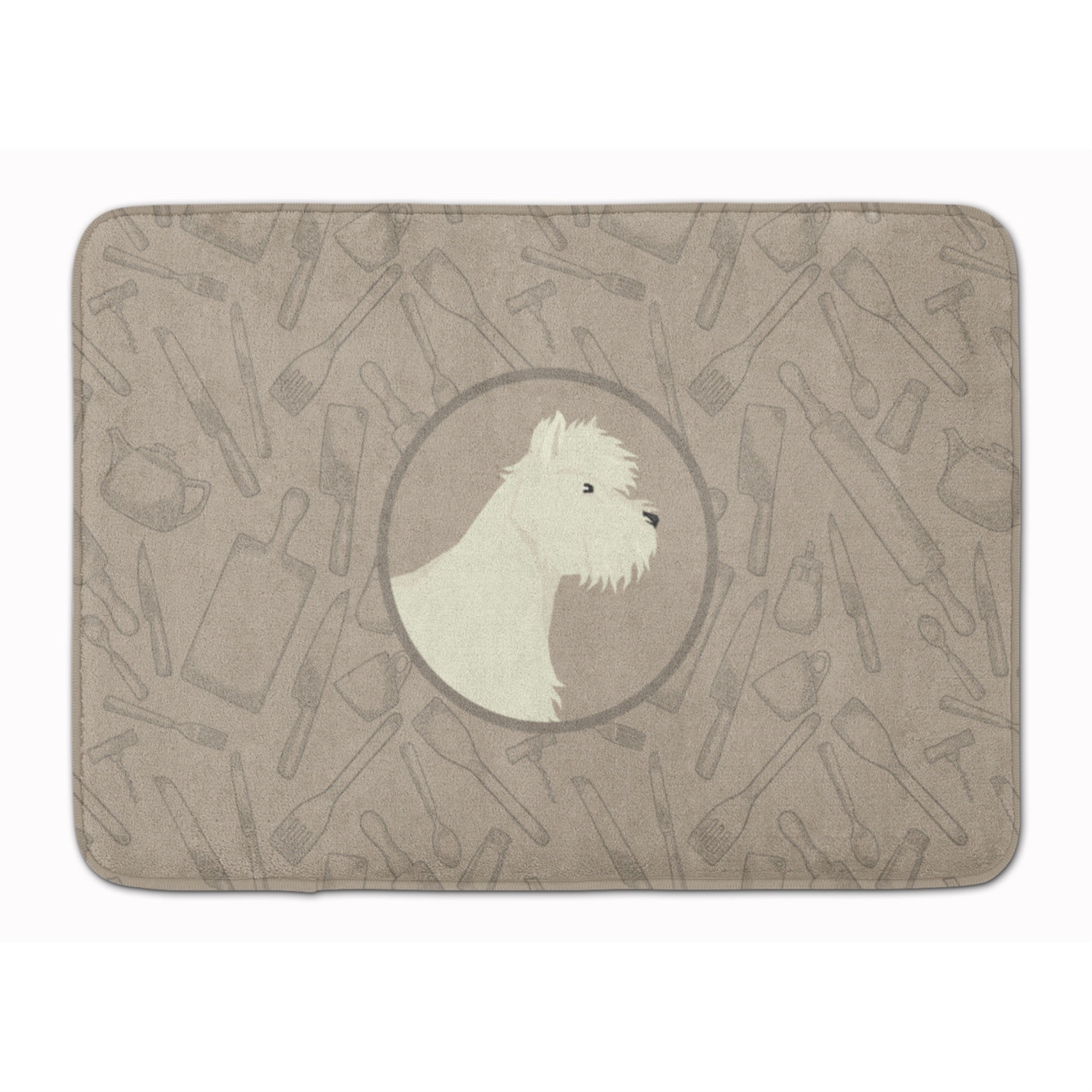 'Caroline'S Treasures Westie In The Kitchen Machine Washable Memory Foam Mat Doormats, Multicolor''