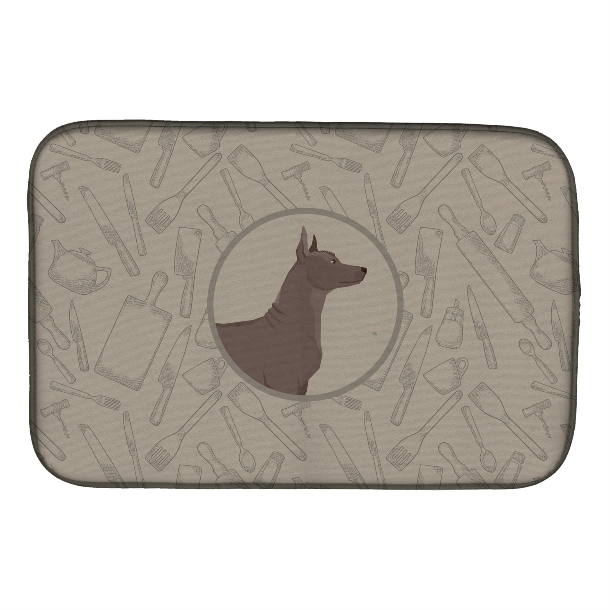 'Caroline'S Treasures Ck2217Ddm Mexican Hairless Dog Xolo Dish-Drying-Mats, 14X21, Multicolor''