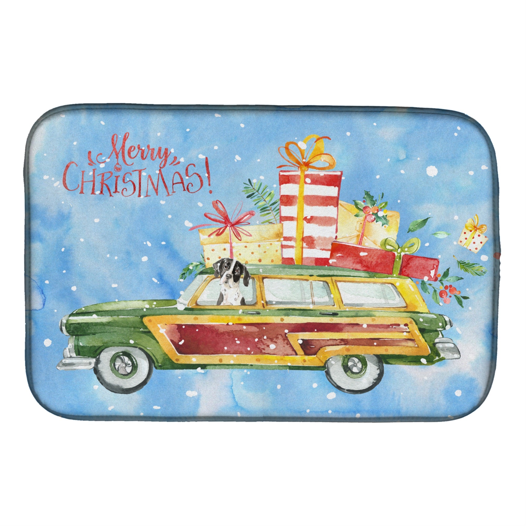 'Caroline'S Treasures Ck2405Ddm Merry Christmas English Pointer Dish-Drying-Mats, 14X21, Multicolor''