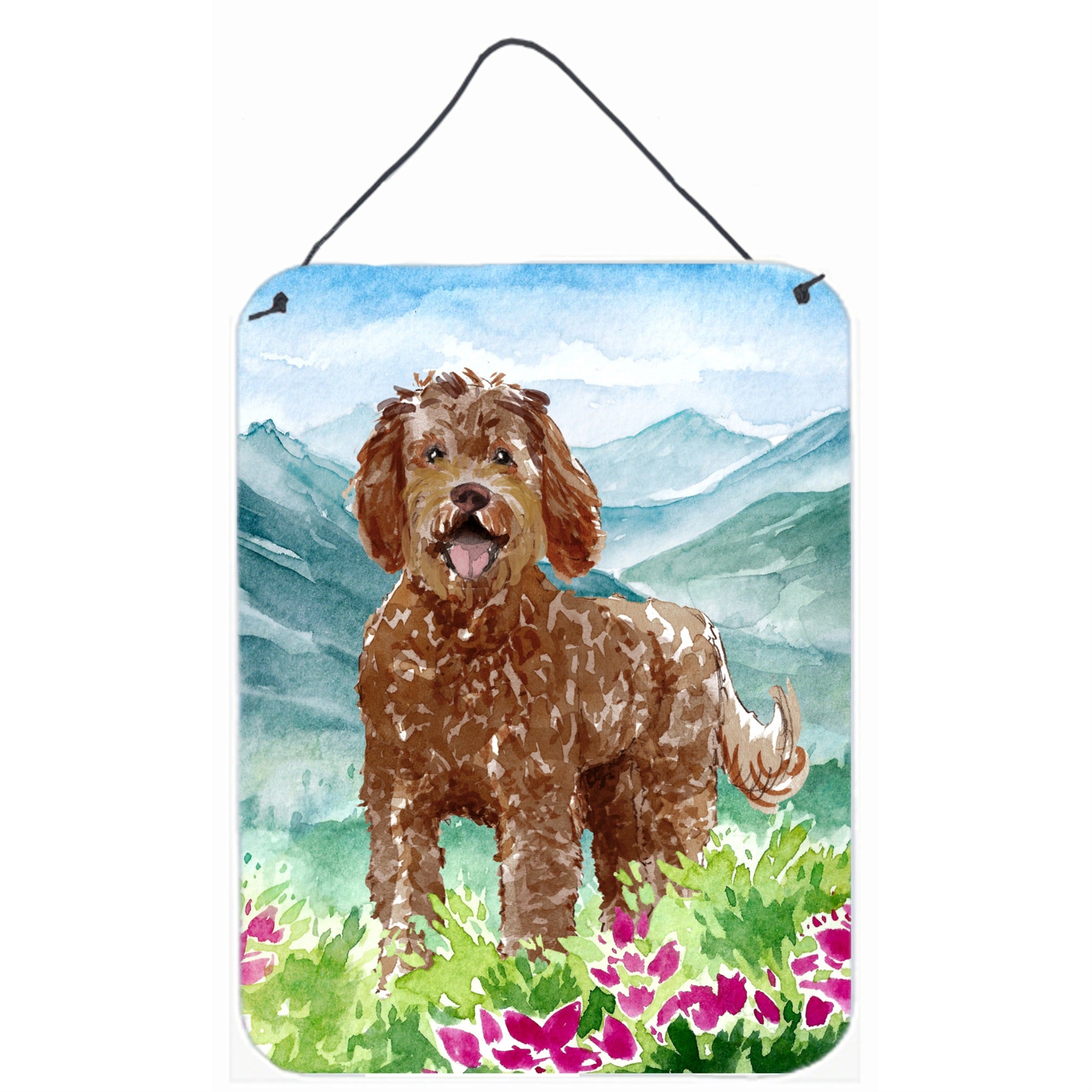 'Caroline'S Treasures Mountain Flowers Labradoodle Door Hanging Prints Wall-Decor, Multicolor''