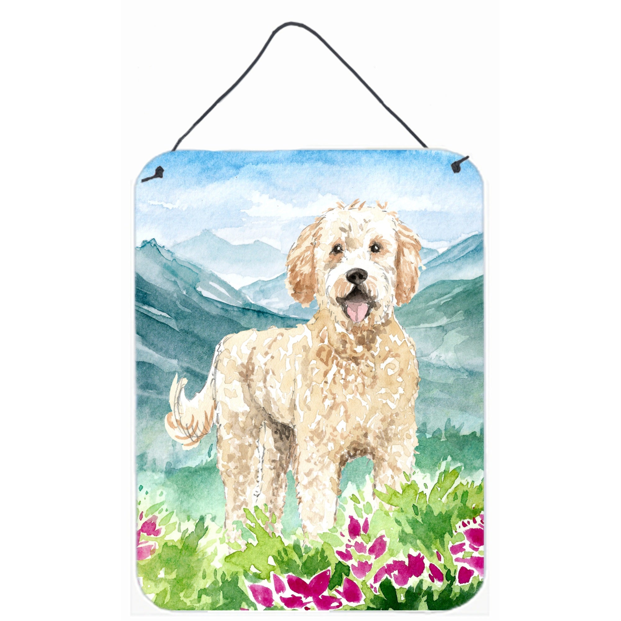 'Caroline'S Treasures Mountain Flowers Goldendoodle Door Hanging Prints Wall-Decor, Multicolor''