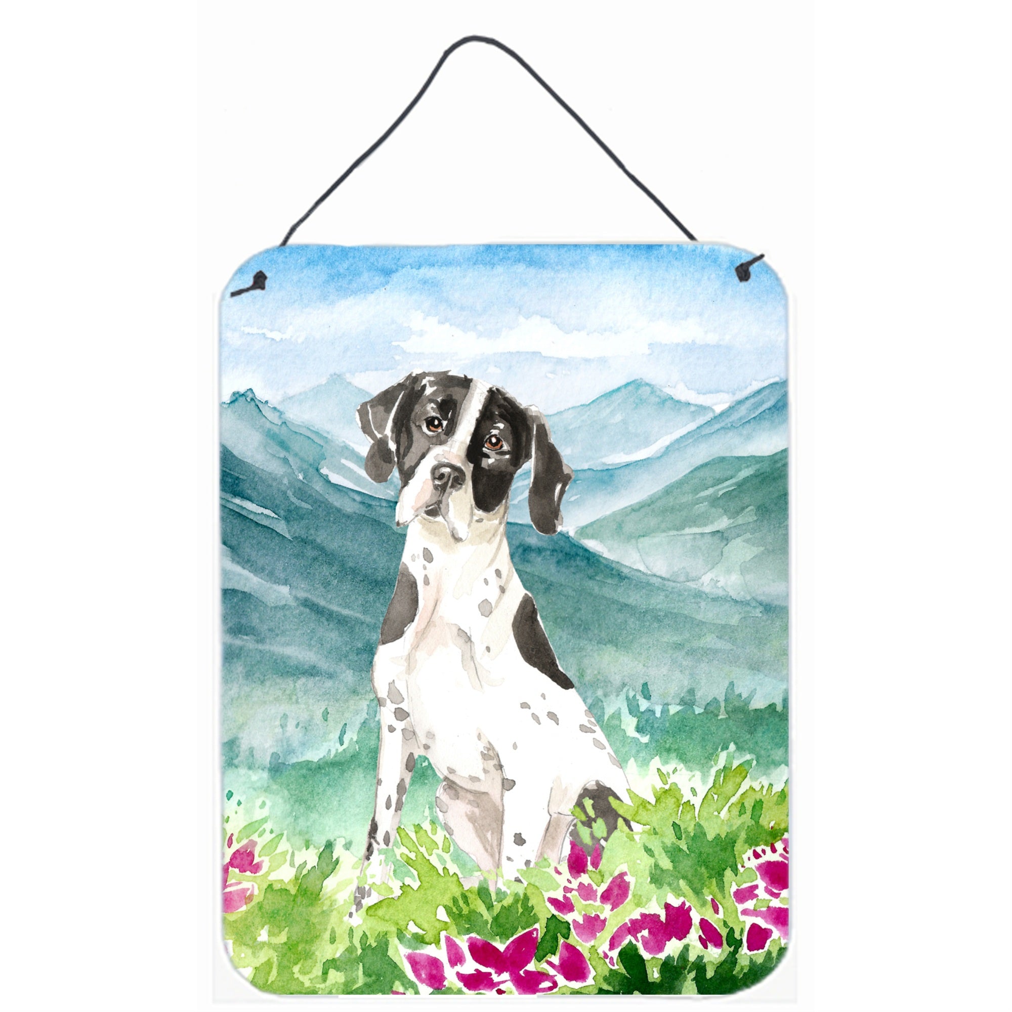 'Caroline'S Treasures Mountain Flowers English Pointer Door Hanging Prints Wall-Decor, Multicolor''