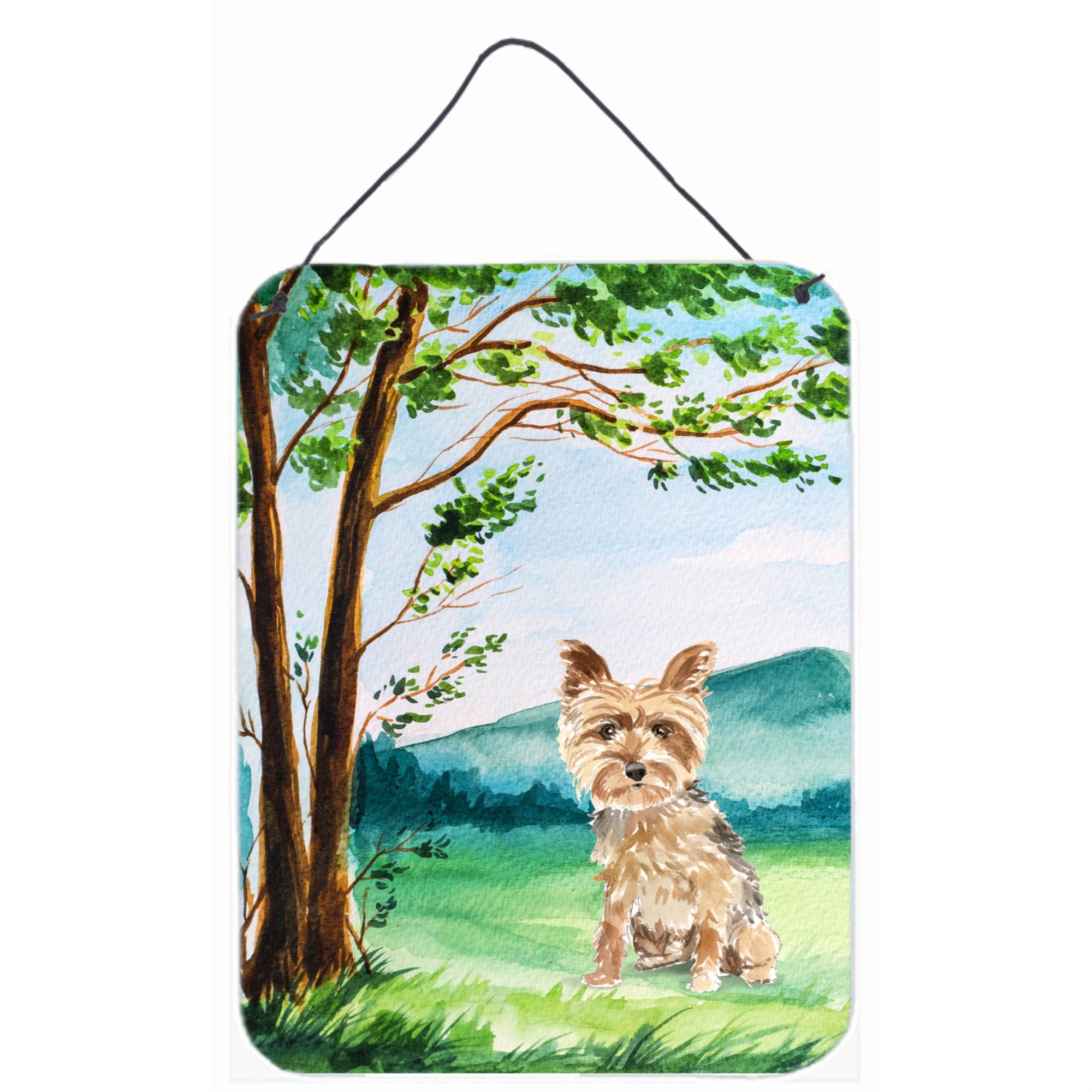 'Caroline'S Treasures Under The Tree Yorkie Yorkshire Terrier Door Hanging Prints Wall-Decor, Multicolor''