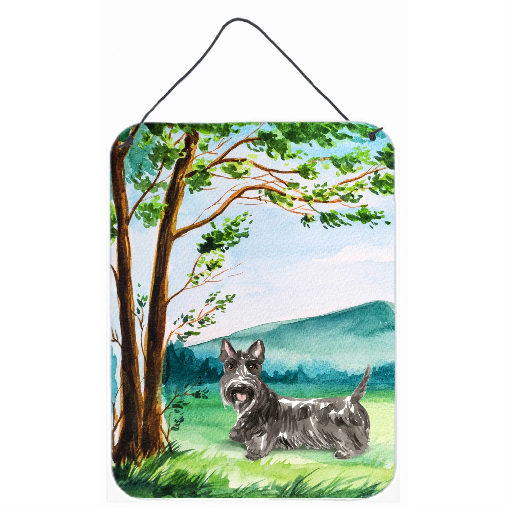 'Caroline'S Treasures Under The Tree Scottish Terrier Door Hanging Prints Wall-Decor, Multicolor''