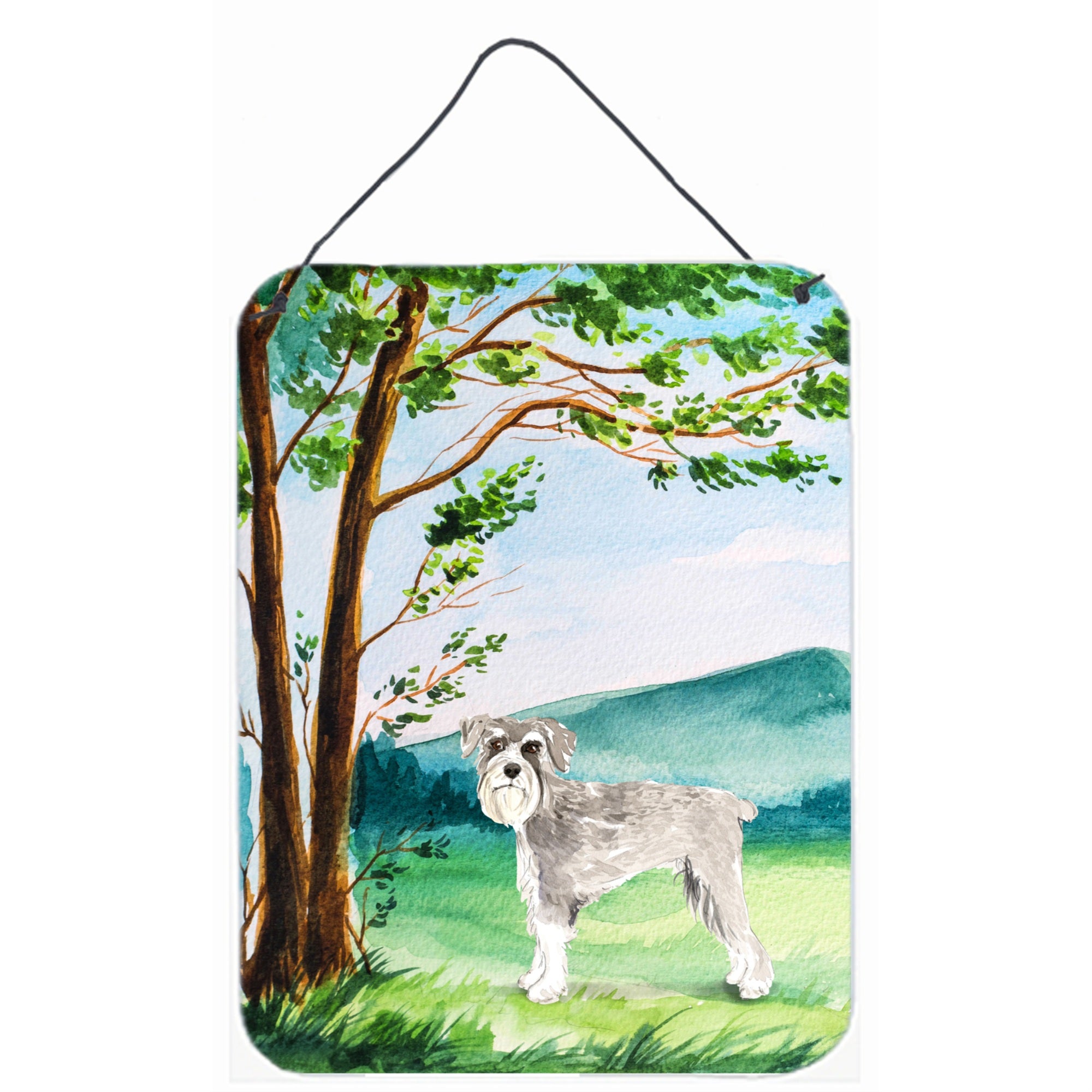 'Caroline'S Treasures Under The Tree Schnauzer #1 Door Hanging Prints Wall-Decor, Multicolor''