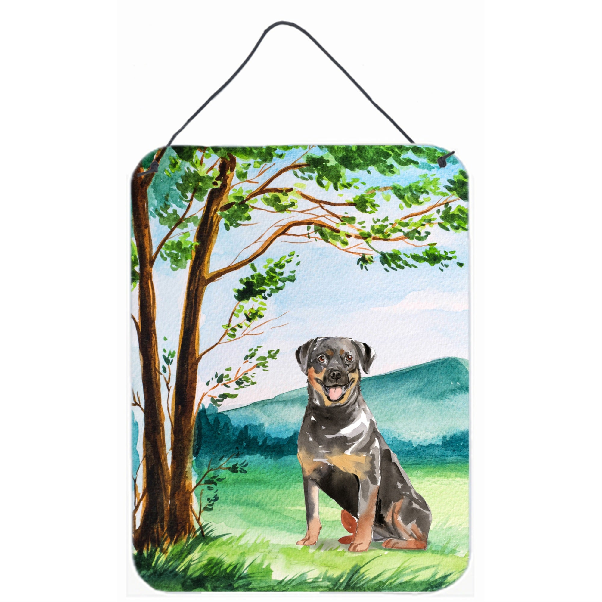 'Caroline'S Treasures Under The Tree Rottweiler Door Hanging Prints Wall-Decor, Multicolor''