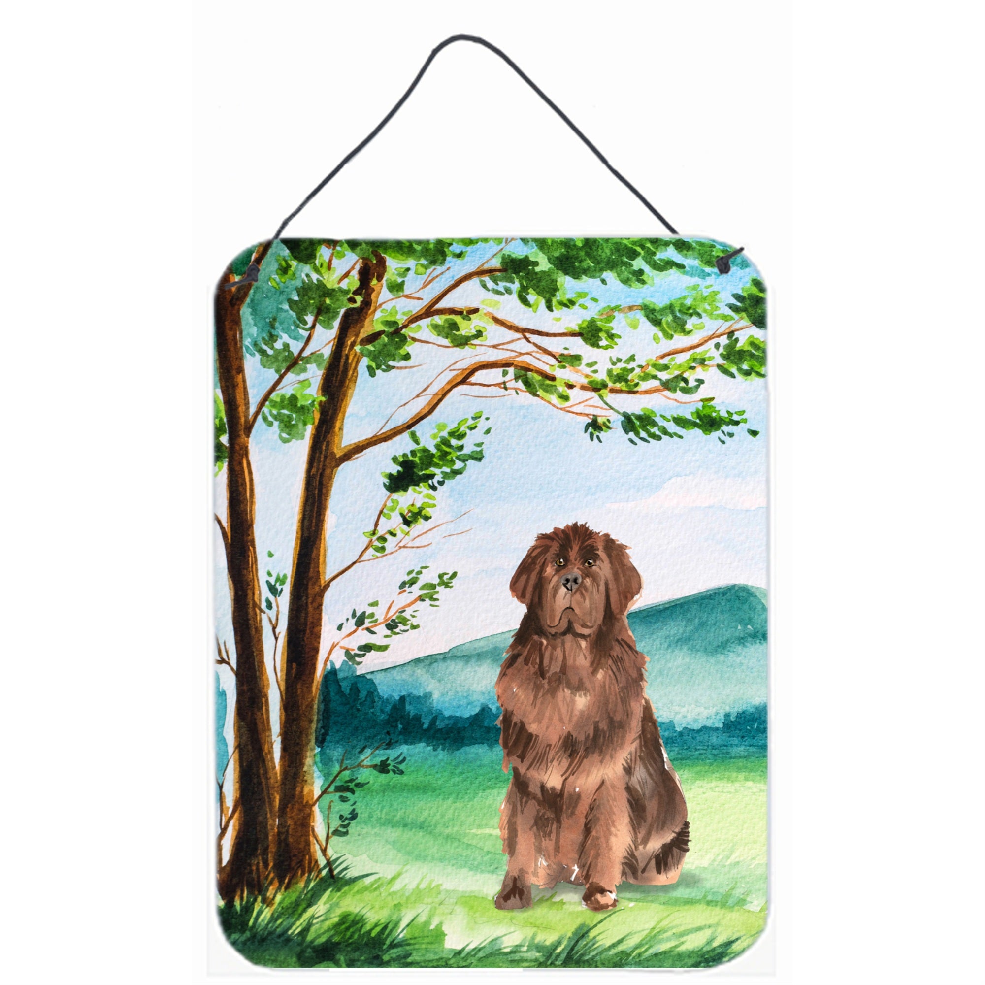 'Caroline'S Treasures Under The Tree Newfoundland Door Hanging Prints Wall-Decor, Multicolor''