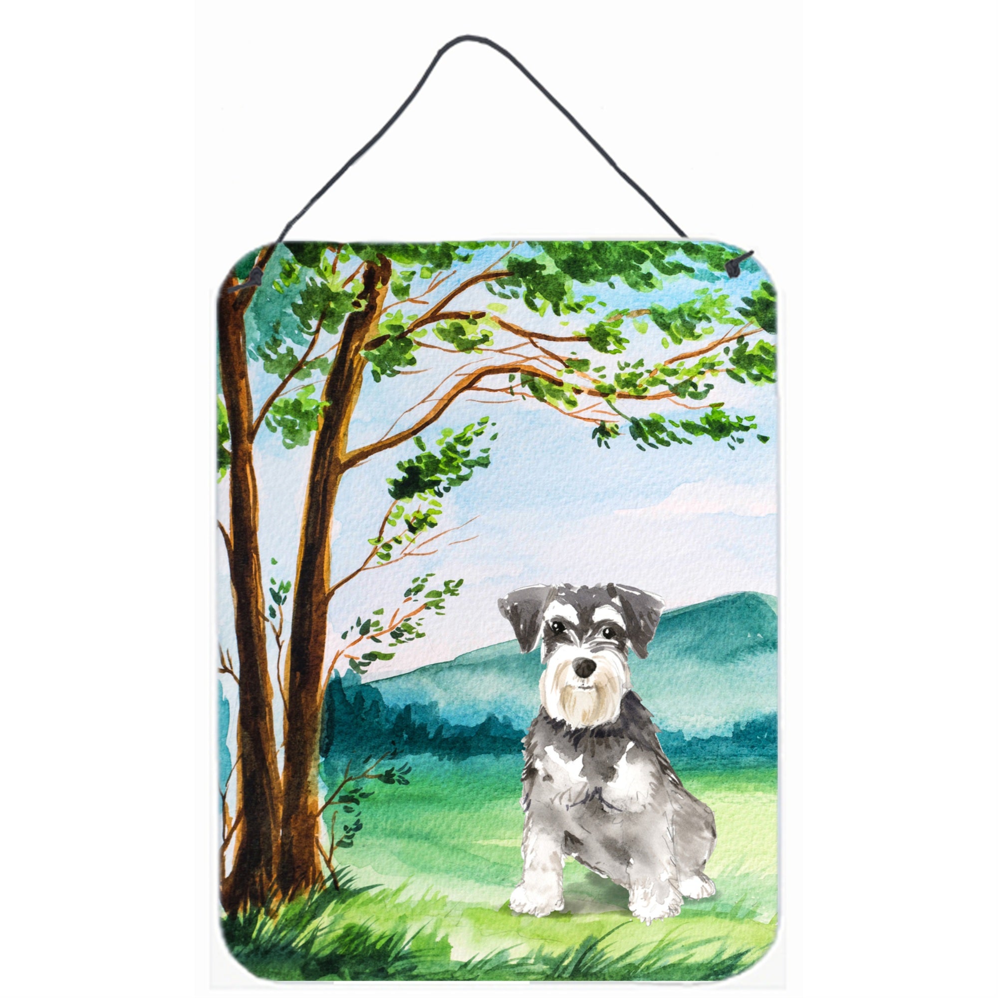 'Caroline'S Treasures Under The Tree Schnauzer #2 Door Hanging Prints Wall-Decor, Multicolor''