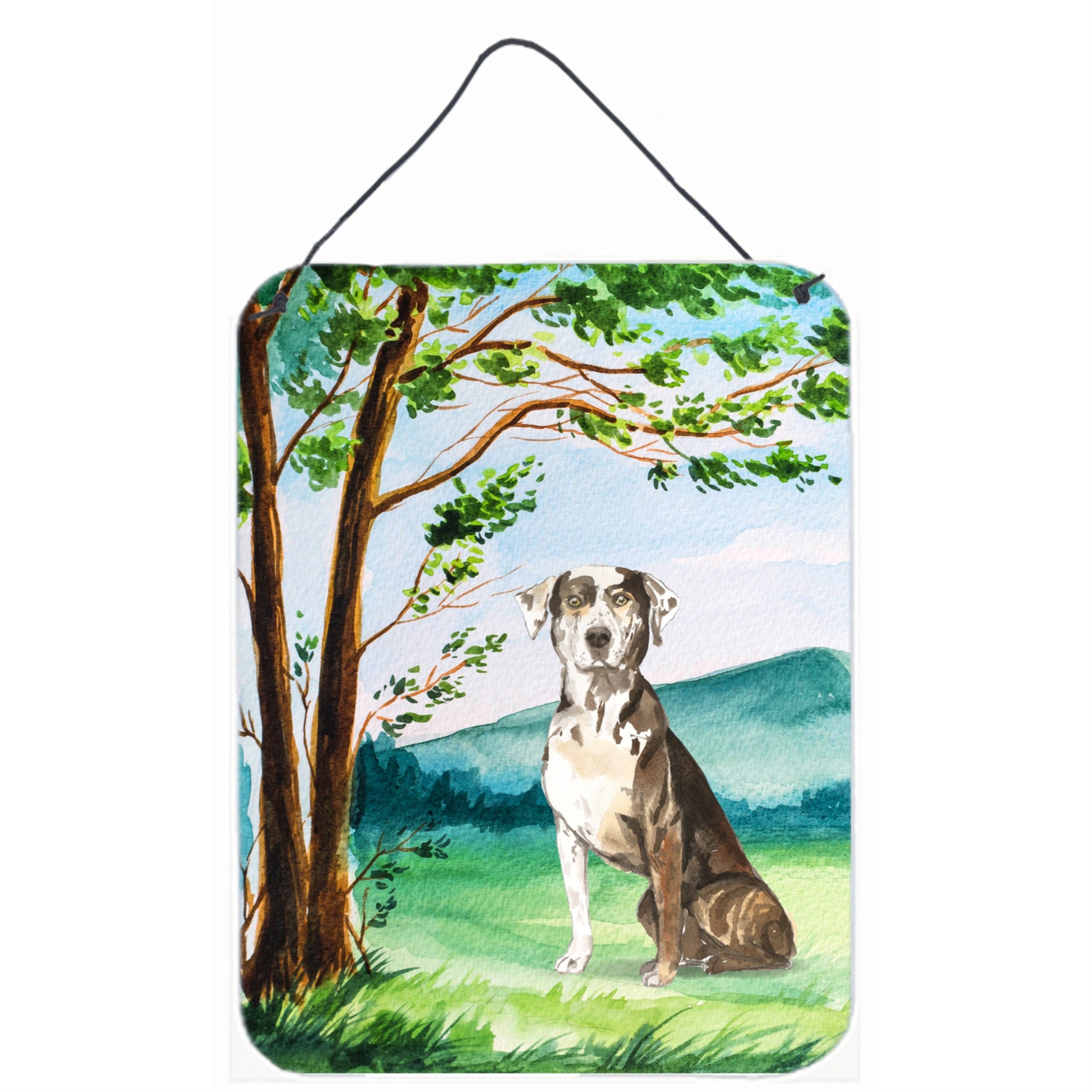 'Caroline'S Treasures Under The Tree Catahoula Leopard Dog Door Hanging Prints Wall-Decor, Multicolor''