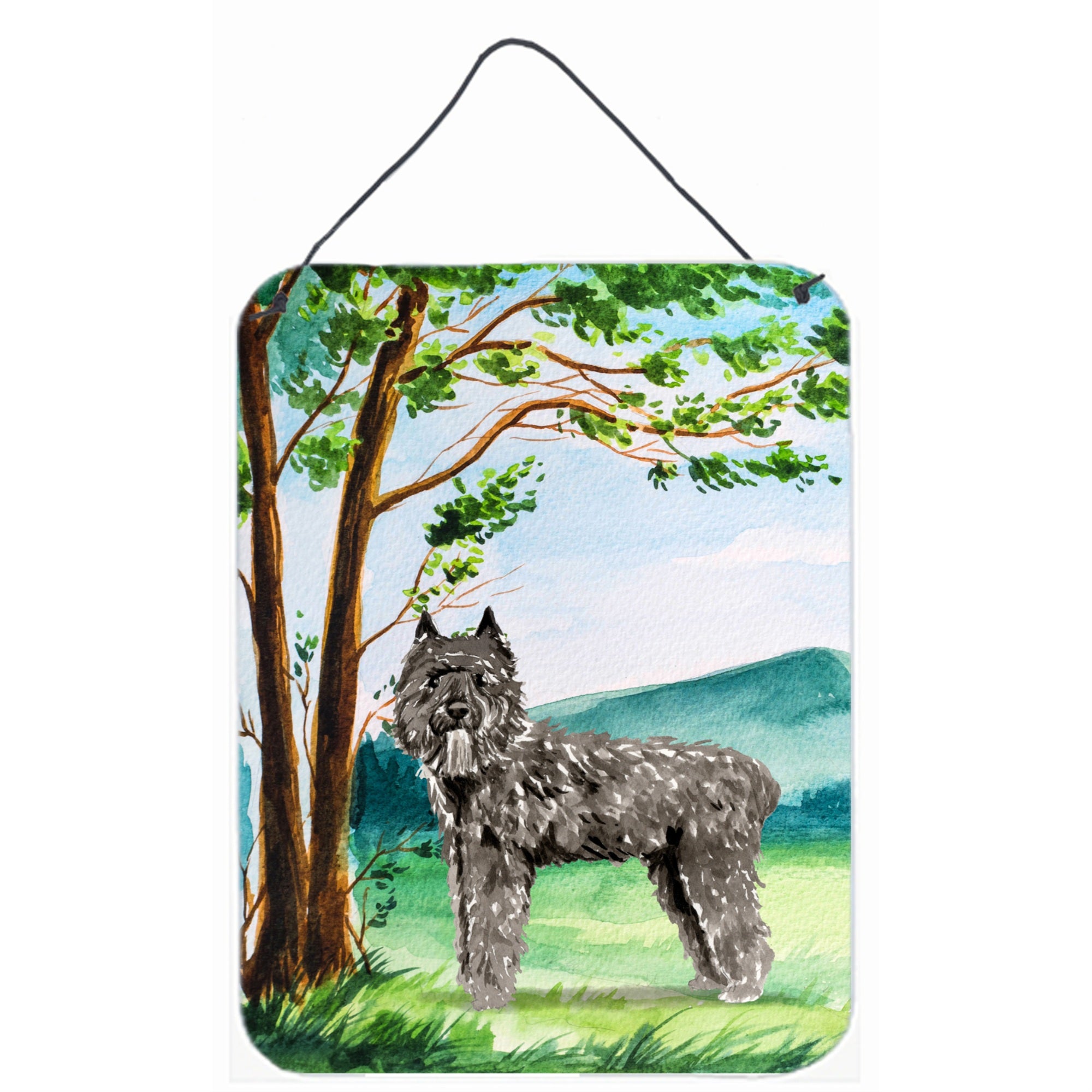 'Caroline'S Treasures Under The Tree Bouvier Des Flandres Door Hanging Prints Wall-Decor, Multicolor''
