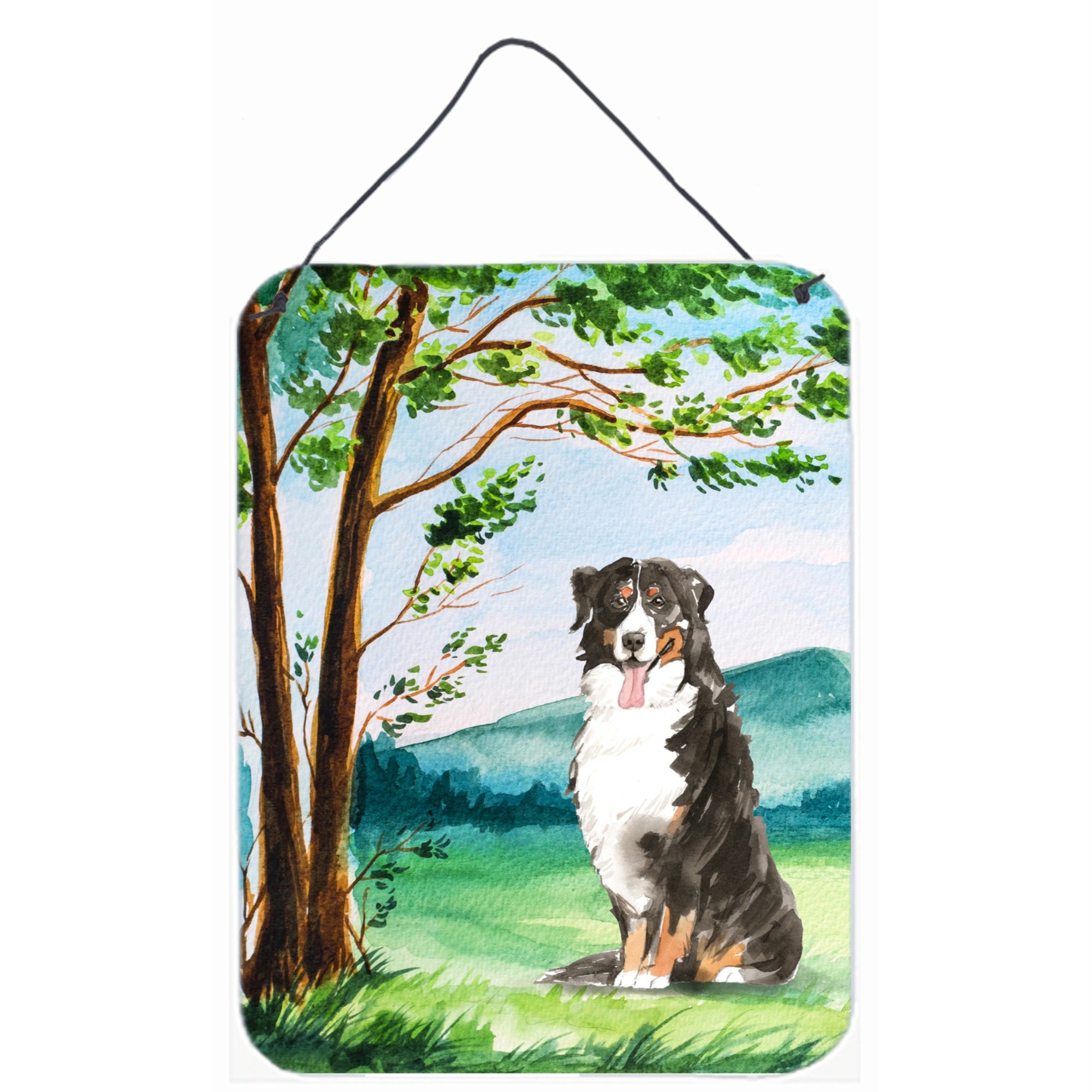 'Caroline'S Treasures Under The Tree Bernese Mountain Dog Door Hanging Prints Wall-Decor, Multicolor''