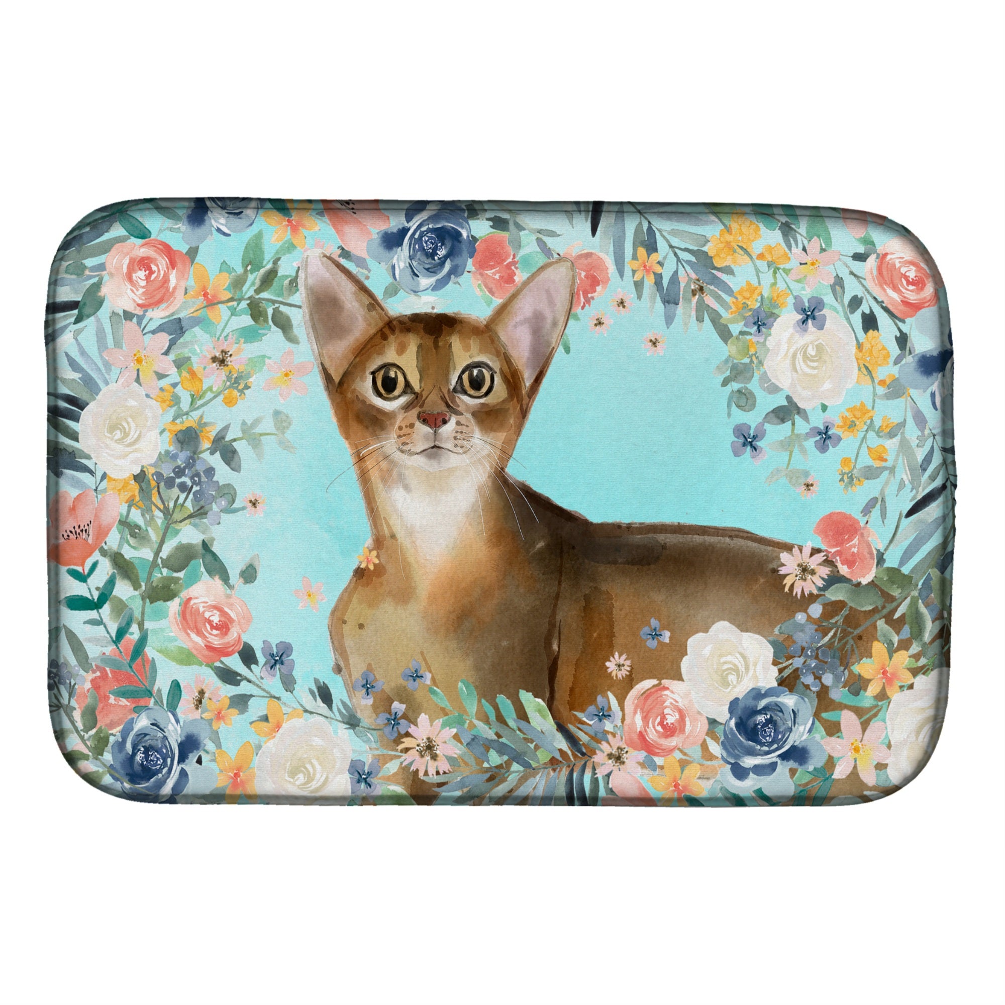 'Caroline'S Treasures Ck3386Ddm Abyssinian Spring Flowers Dish-Drying-Mats, 14 X 21, Multicolor''