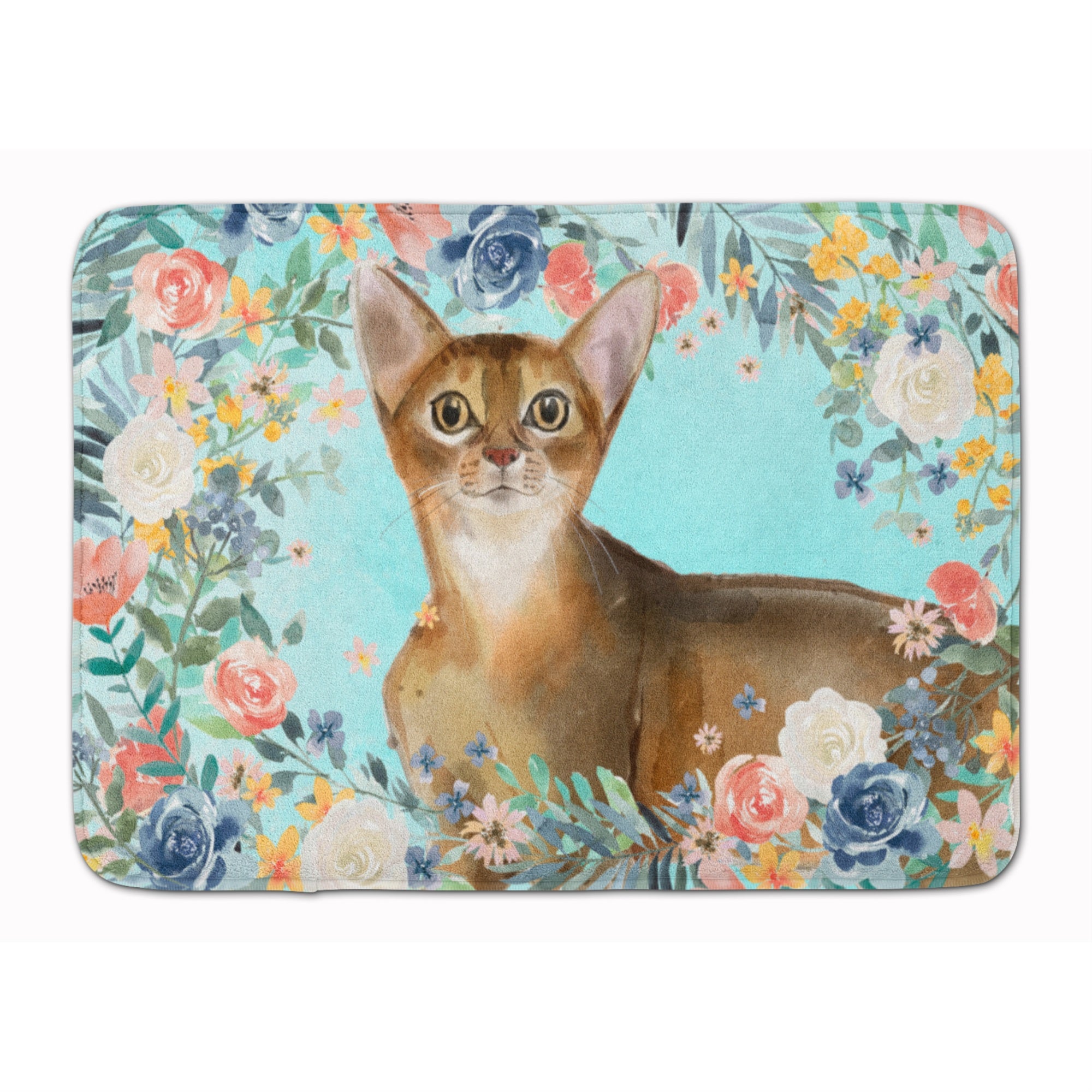 'Caroline'S Treasures Abyssinian Spring Flowers Machine Washable Memory Foam Mat Doormats, Multicolor''