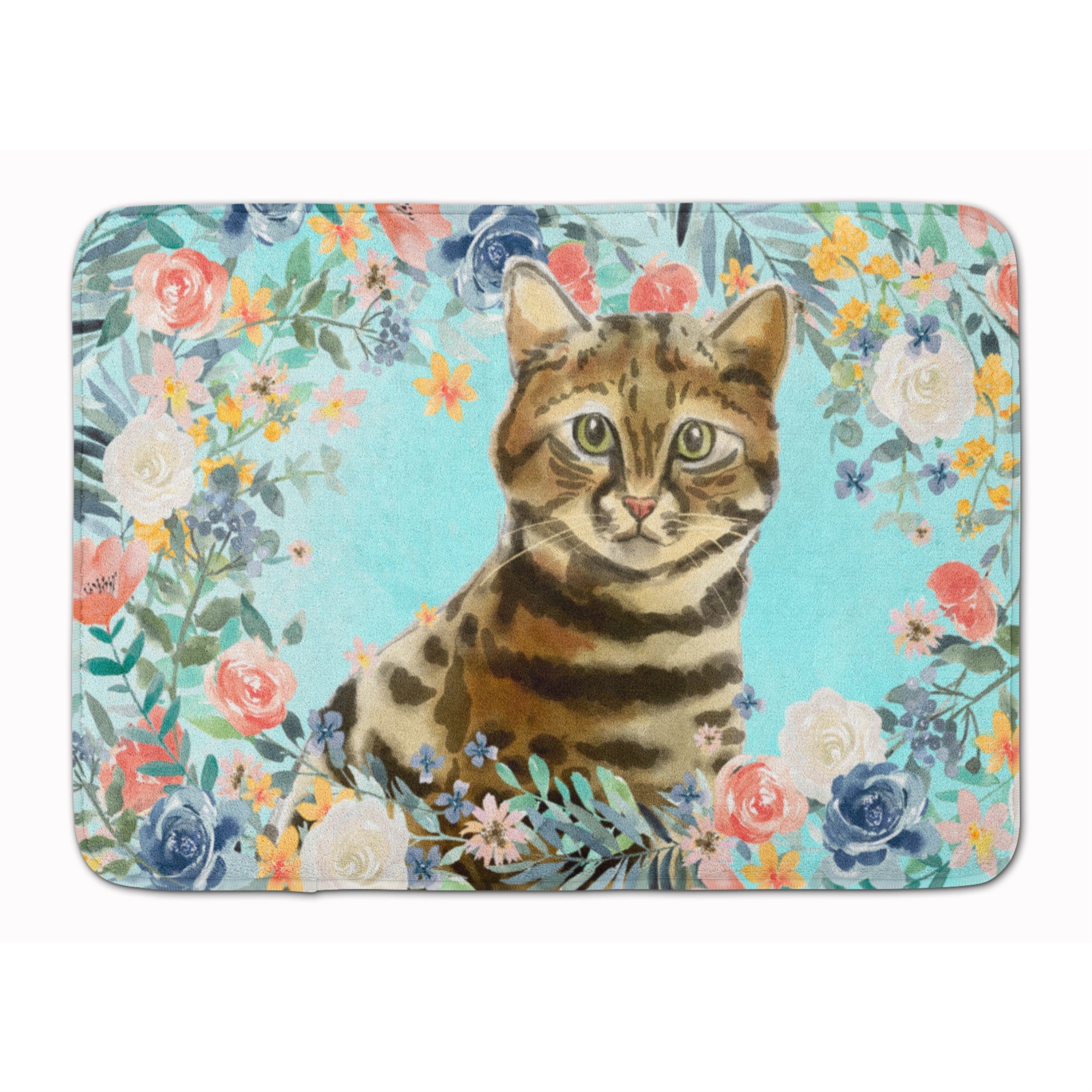 'Caroline'S Treasures Bengal Spring Flowers Machine Washable Memory Foam Mat Doormats, Multicolor''